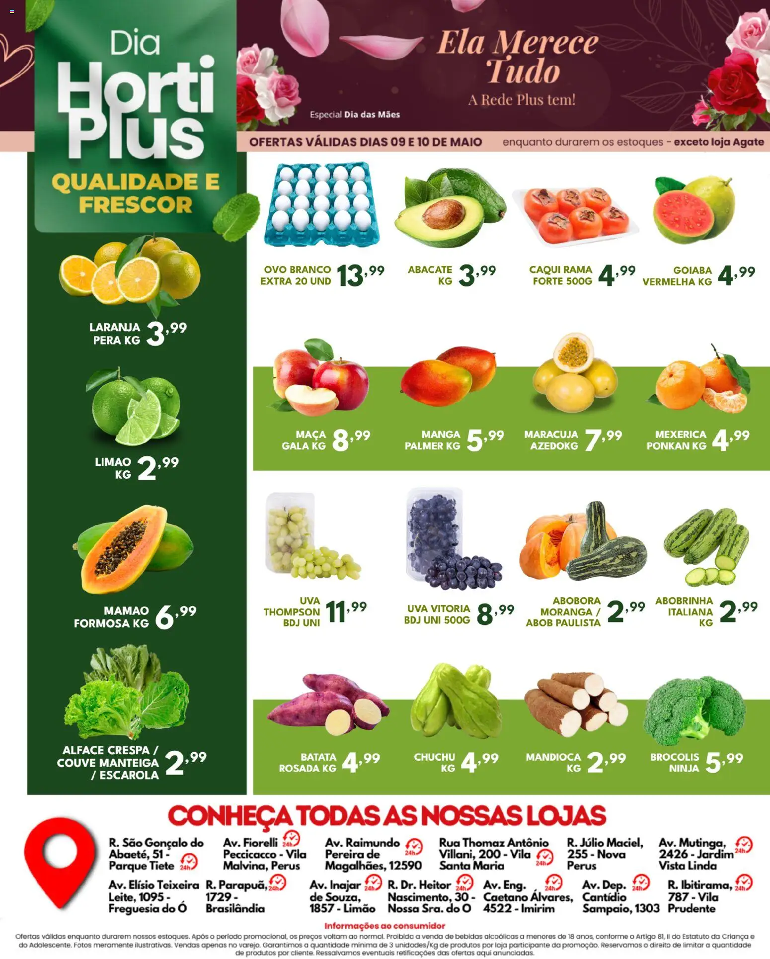 Rede Plus Supermercados Folheto - válido de 08.05.2026 | Página: 4 | Produtos: Caqui, Mexerica, Abóbora, Manteiga