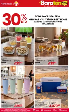 Vista previa de Del Sol y Woolworth catálogo Bueno, Bonito y Baratón, nuevo folleto de la tienda, válido en México a partir del 30/07/2026 | Página: 18 | Productos: Hielera, Juego, Termo