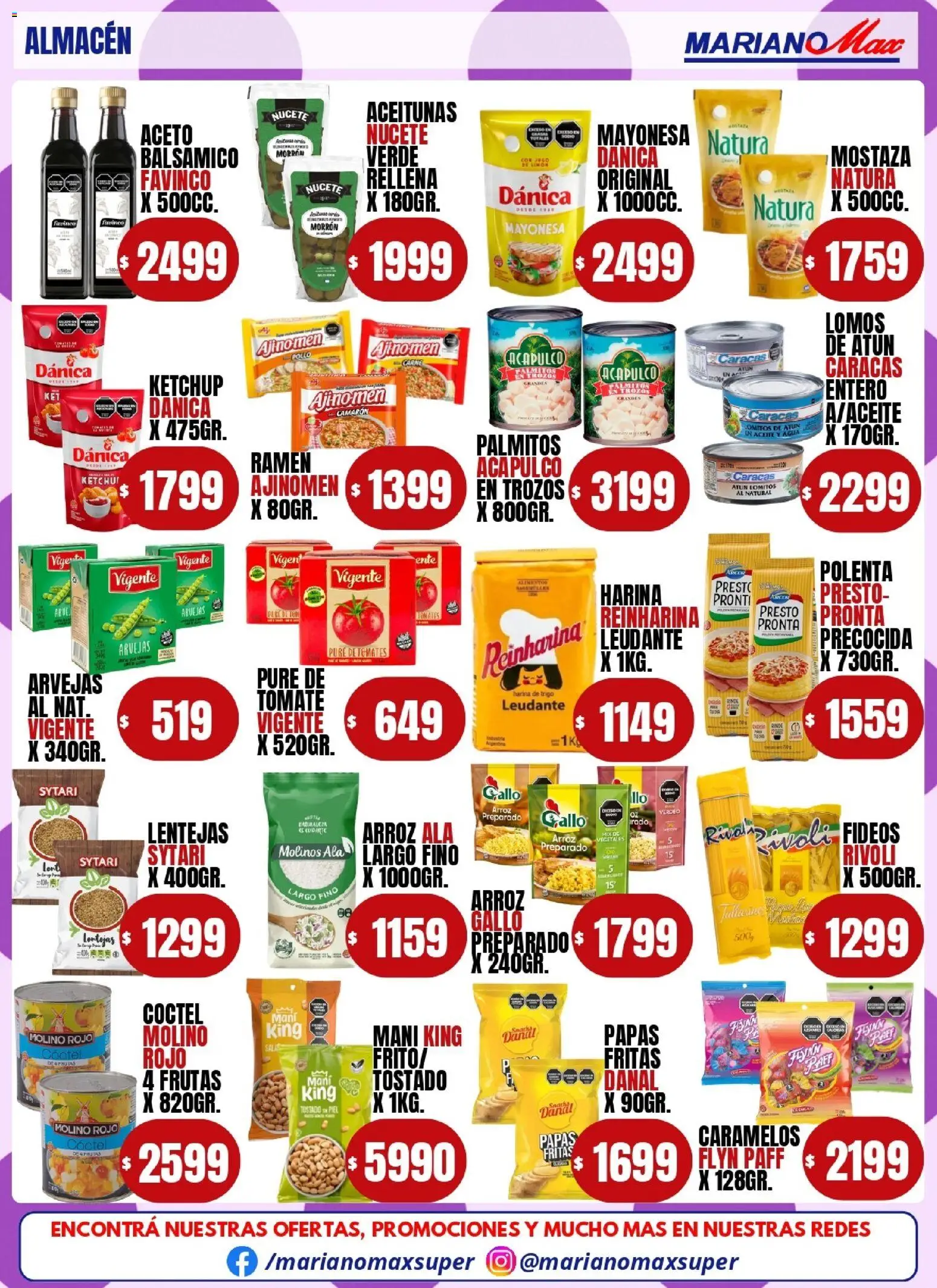 Mariano Max - Catálogo │ válido desde el 04/08/2026 | Página: 2 | Productos: Lentejas, Mostaza, Aceitunas, Arroz