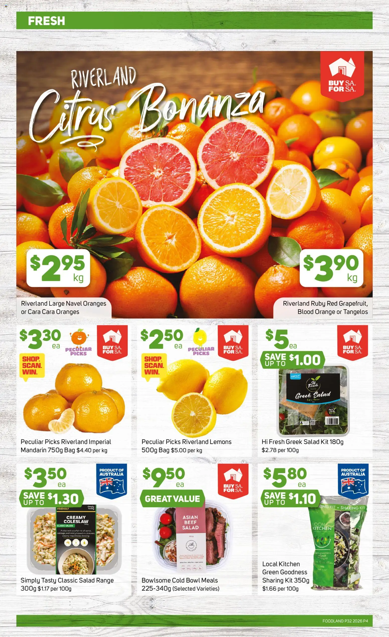 Foodland catalogue - valid from 05/08/2026 | Page: 4 | Products: Beef, Salad, Mayonnaise, Bag