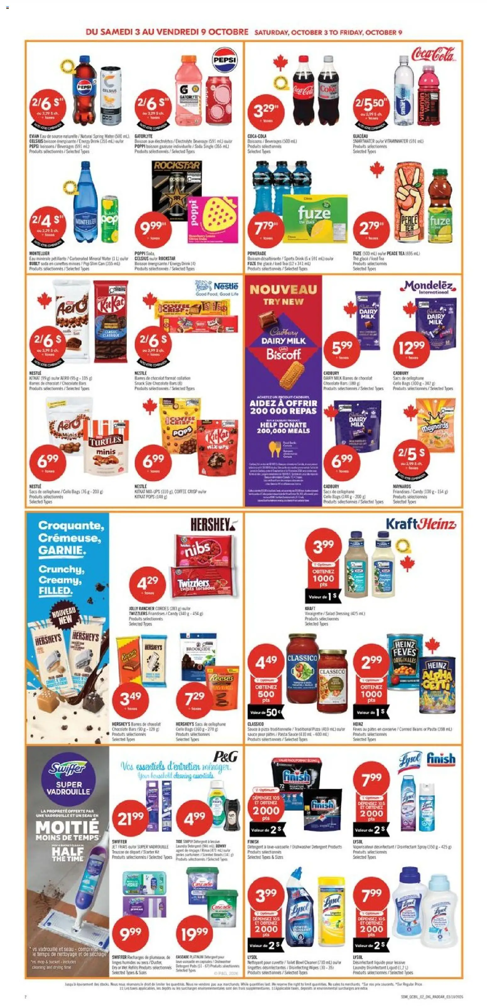 Pharmaprix flyer valid from Oct 3, 2026 | Page: 9 | Products: Tea, Water, Pepsi, Spring water