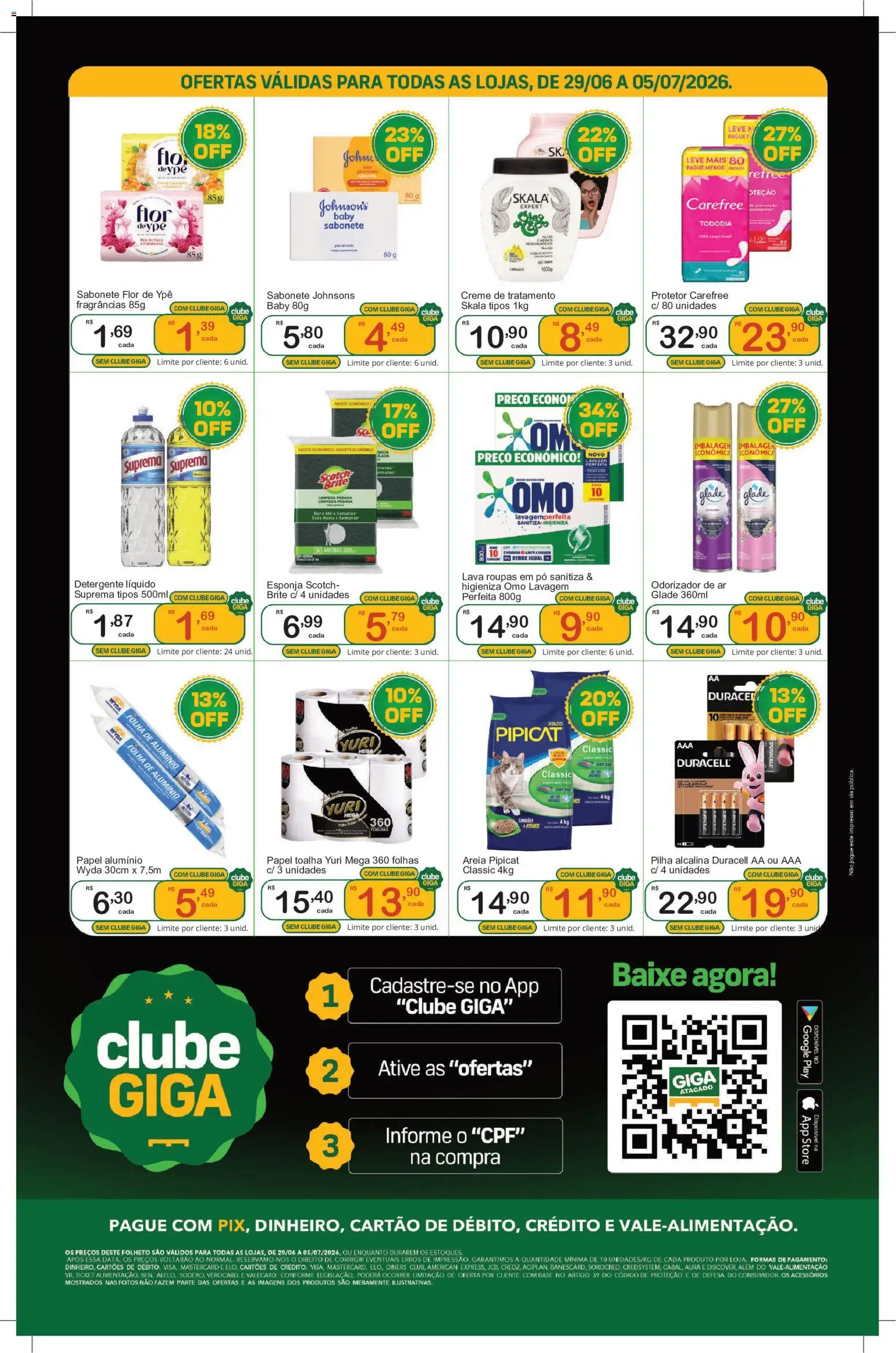 GIGA Atacado Folheto - válido de 29/06/2026 | Página: 4 | Produtos: Esponja, Detergente, Base, Roupas