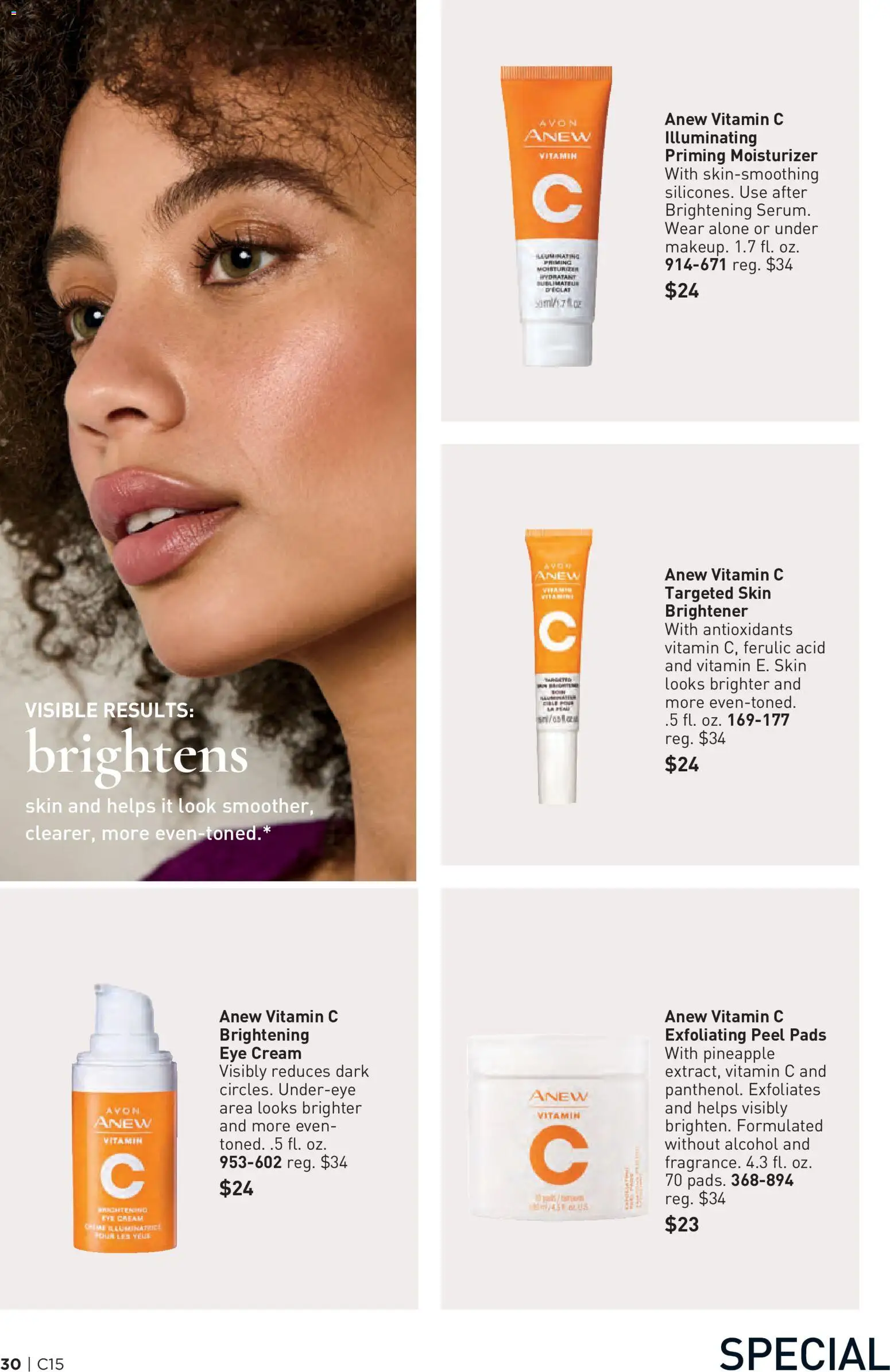 Avon Brochure - valid from 07/15/2026 | Page: 30 | Products: Vitamin, Brightener, Pads, Cream