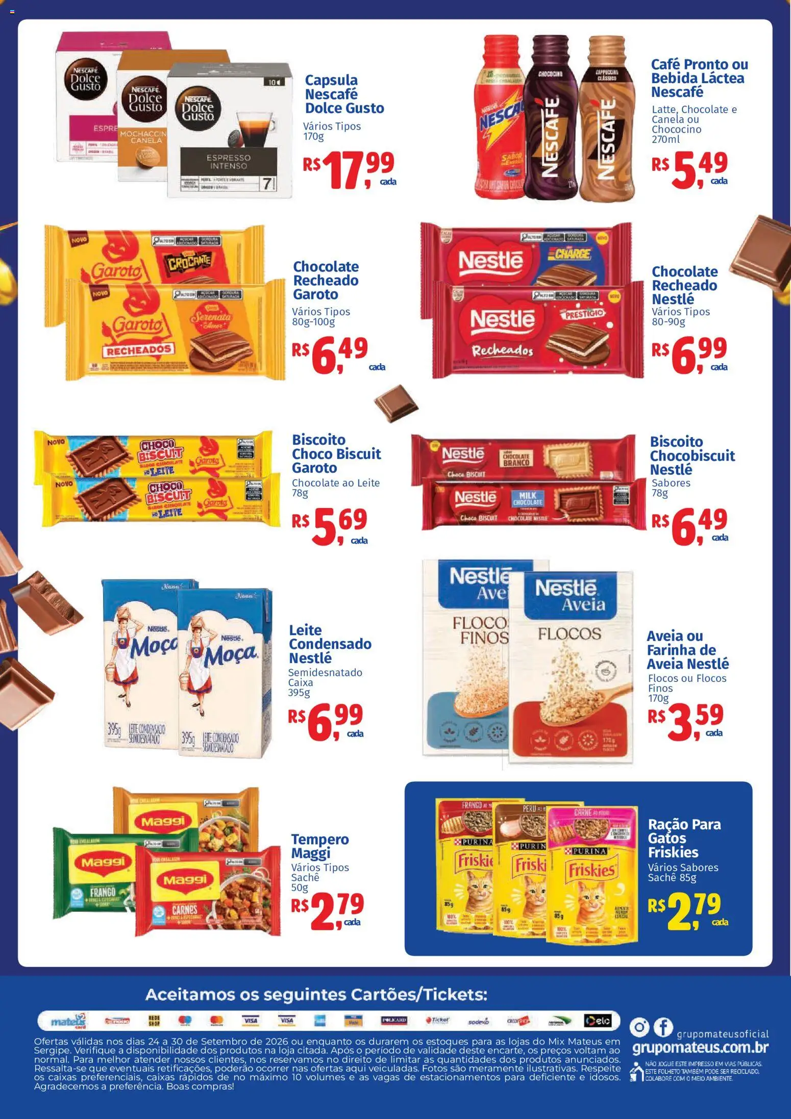 Mateus Folheto - válido de 24/09/2026 | Página: 2 | Produtos: Leite, Flocos, Frango, Canela