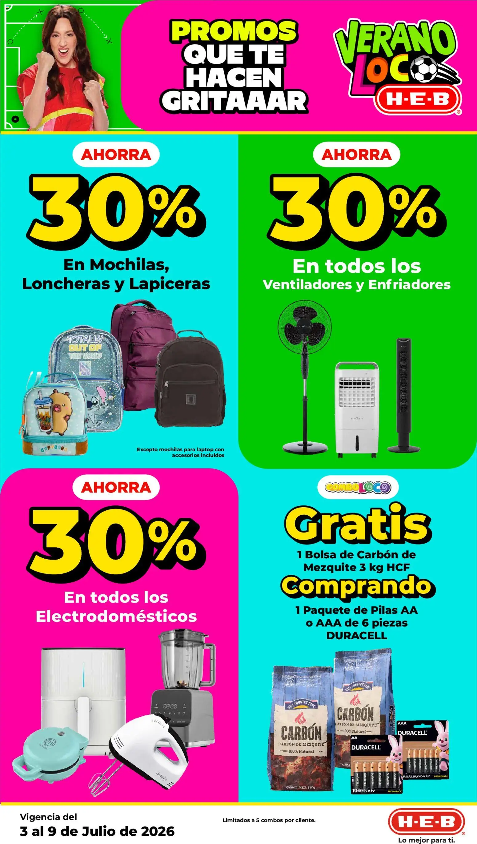 Nuevas ofertas de H-E-B válidas en toda la República Mexicana desde el 03/07/2026. ¡Encuentra las mejores ofertas en H-E-B folleto! | Página: 19 | Productos: Bolsa, Té, Pilas