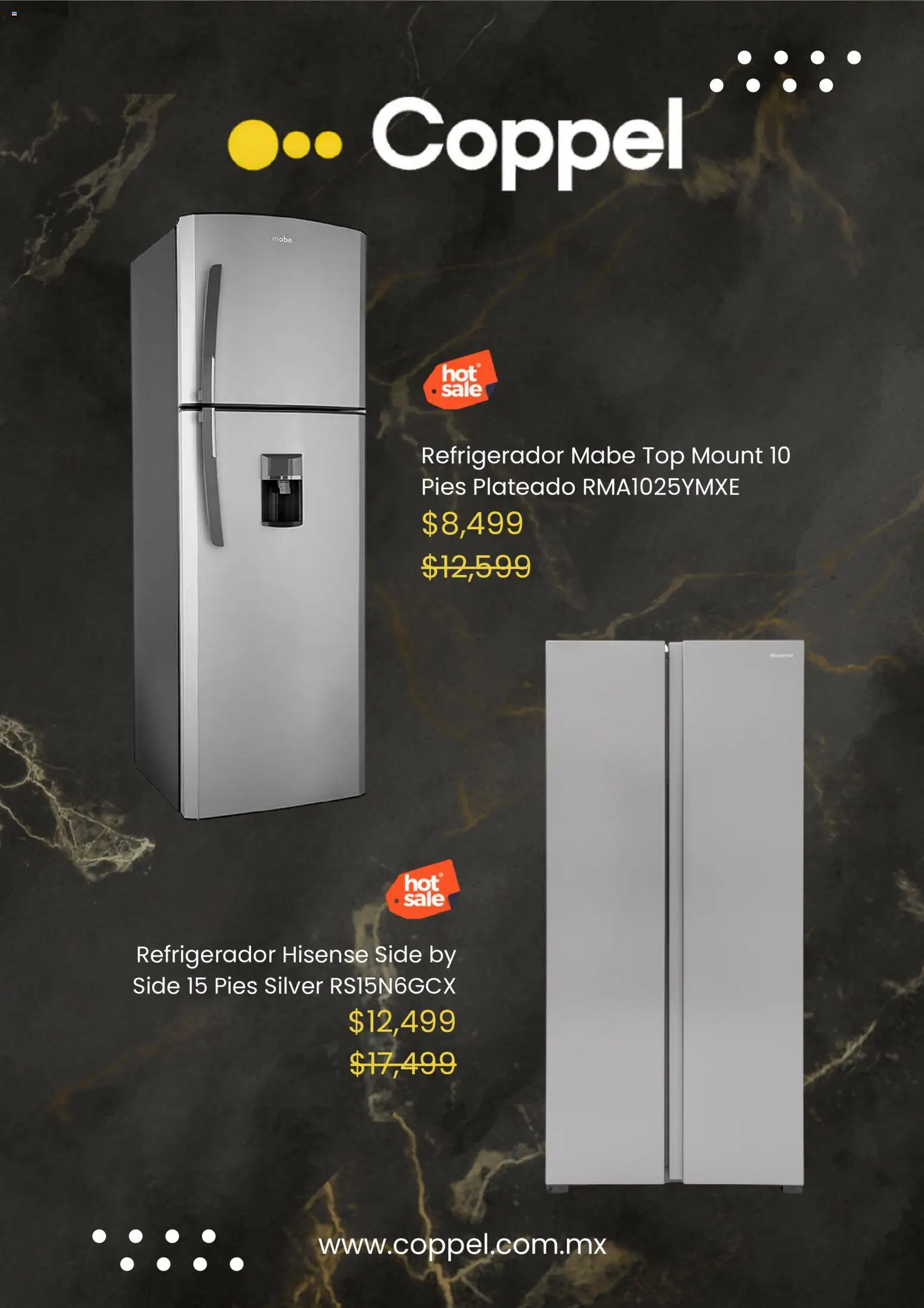Nuevas ofertas de Coppel válidas en toda la República Mexicana desde el 25.05.2026. ¡Encuentra las mejores ofertas en Coppel Hot Sale! | Página: 5 | Productos: Refrigerador, Top