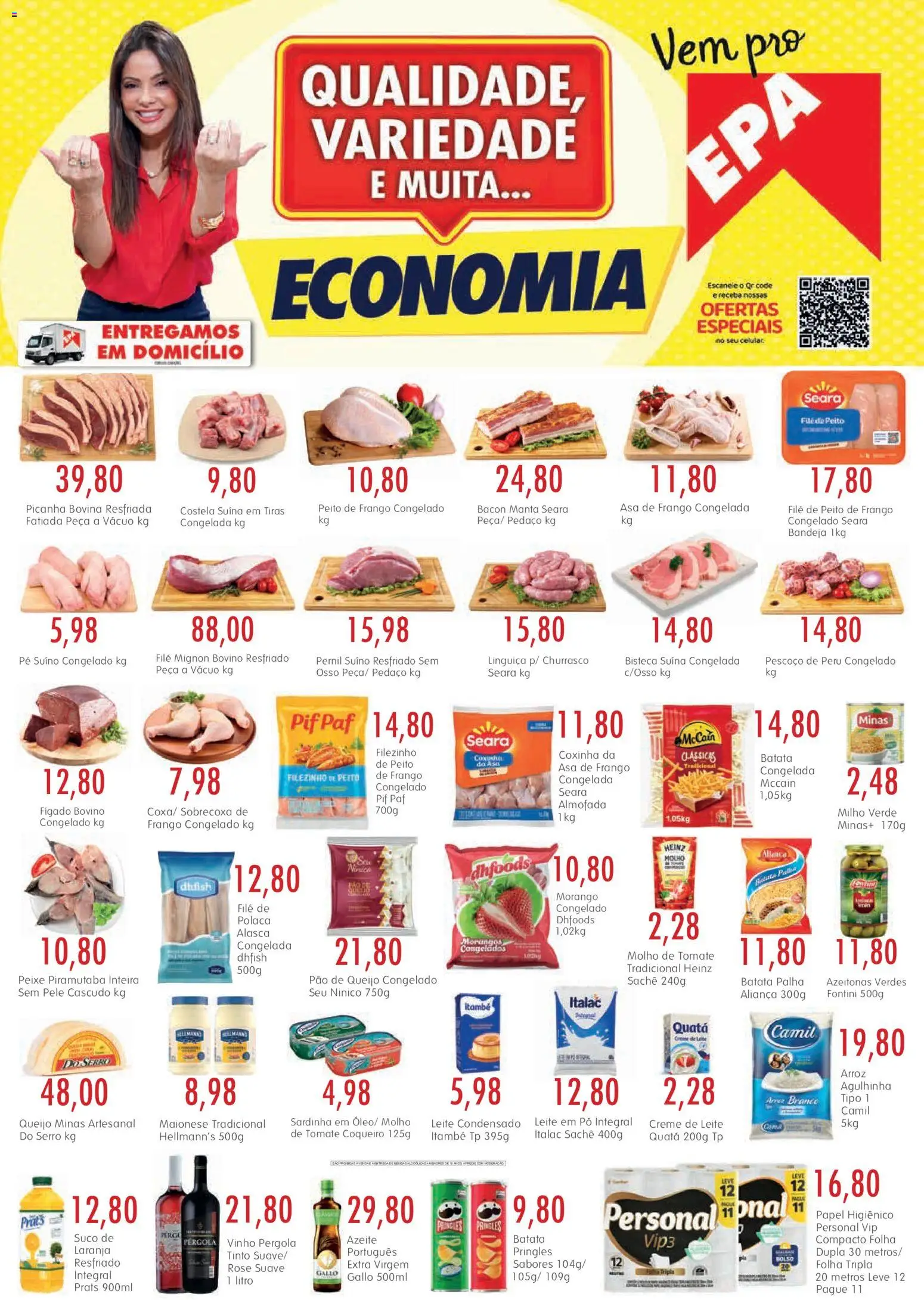 EPA Folheto - válido de 19.05.2026 | Página: 1 | Produtos: Linguiça, Queijo, Bandeja, Leite condensado