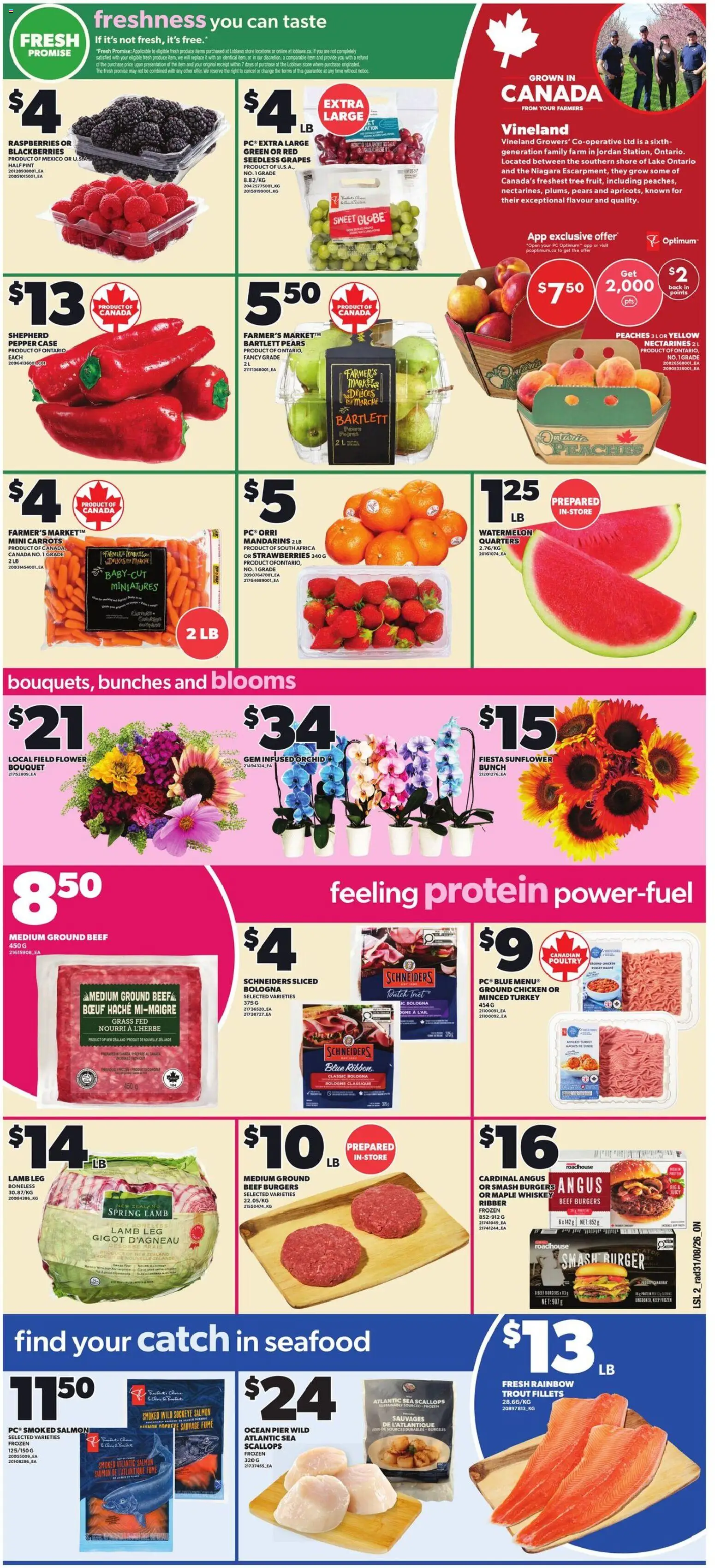 Loblaws flyer valid from Sep 3, 2026 | Page: 3 | Products: Pepper, Lamb, Seedless grapes, Chicken