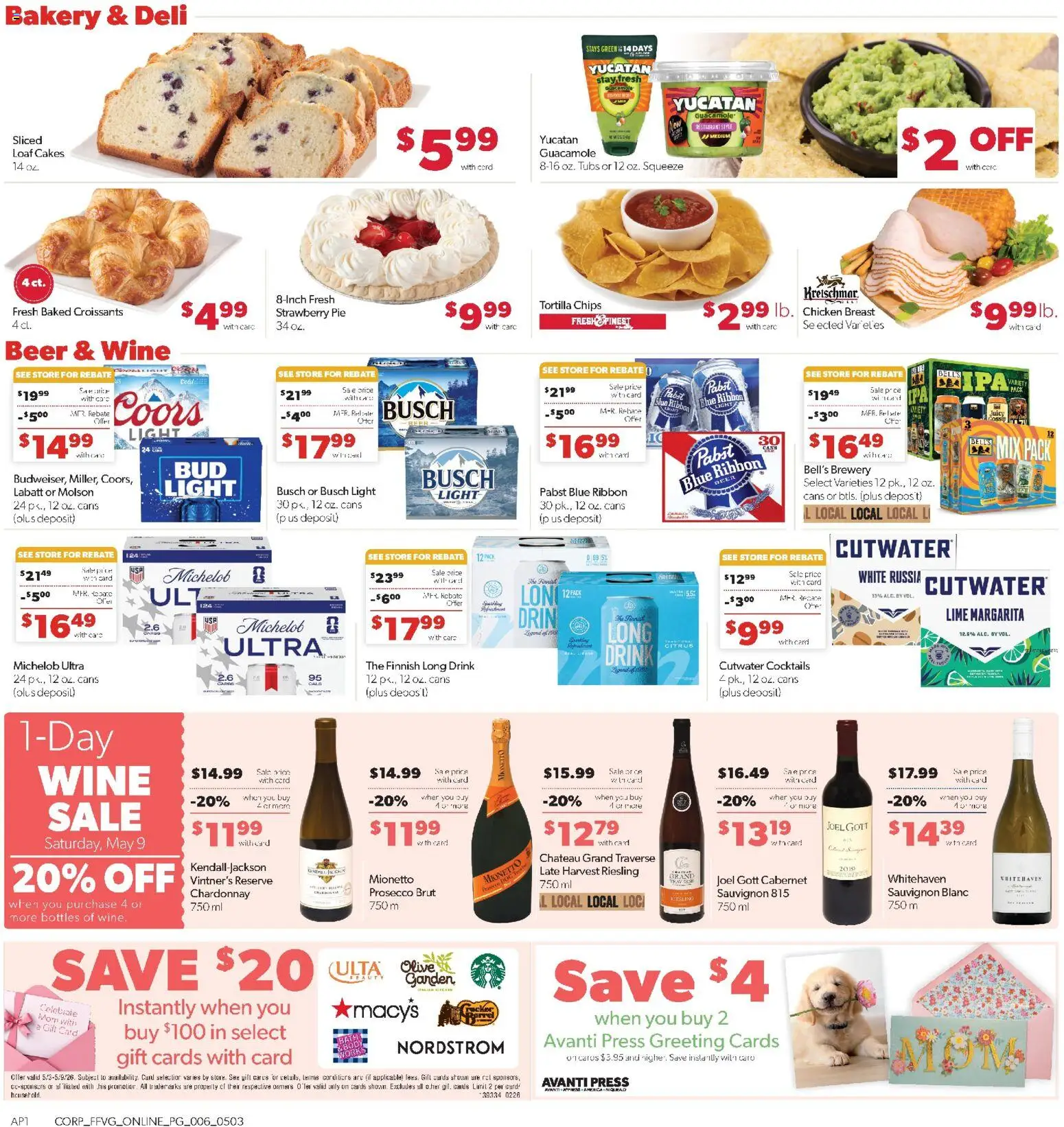 Family Fare Weekly Ad - valid from 03.05.2026 | Page: 9 | Products: Press, Beer, Chips, Croissants