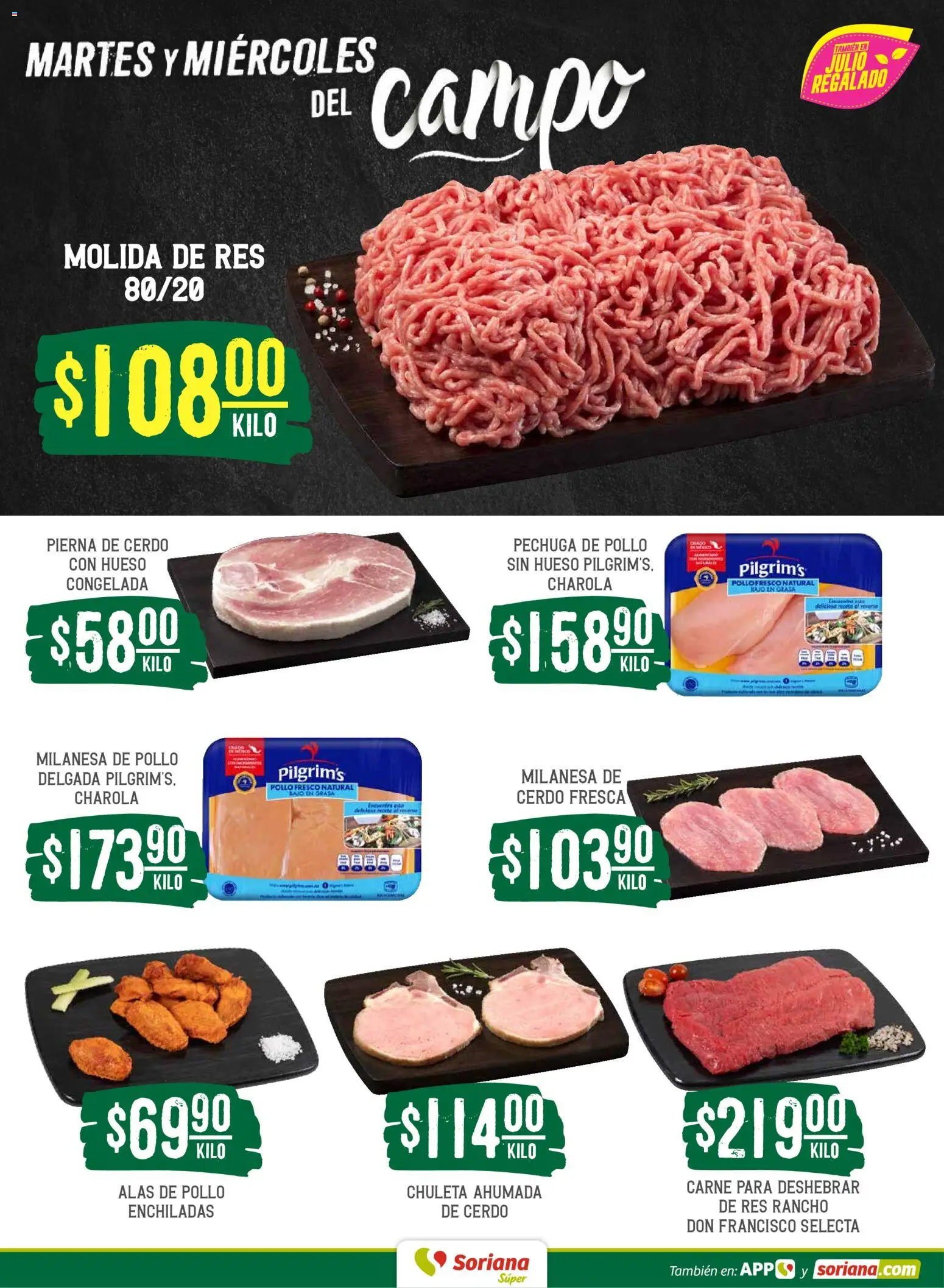 Nuevas ofertas de Soriana válidas en toda la República Mexicana desde el 09.06.2026. ¡Encuentra las mejores ofertas en Soriana Martes y Miércoles del Campo Súper: Nuevo León, Ciudad Victoria y Tampico! | Página: 4 | Productos: Pollo, Milanesa, Cerdo, Res