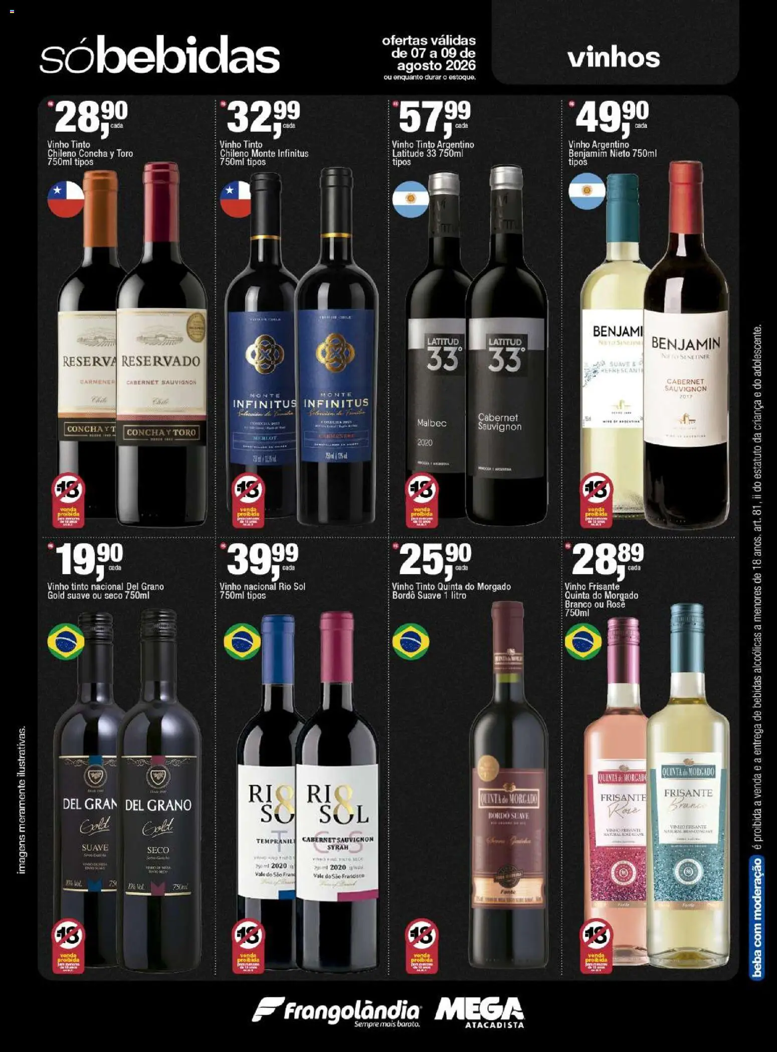 Frangolândia Folheto - válido de 07/08/2026 | Página: 2 | Produtos: Vinho frisante, Bebidas, Vinho, Benjamin