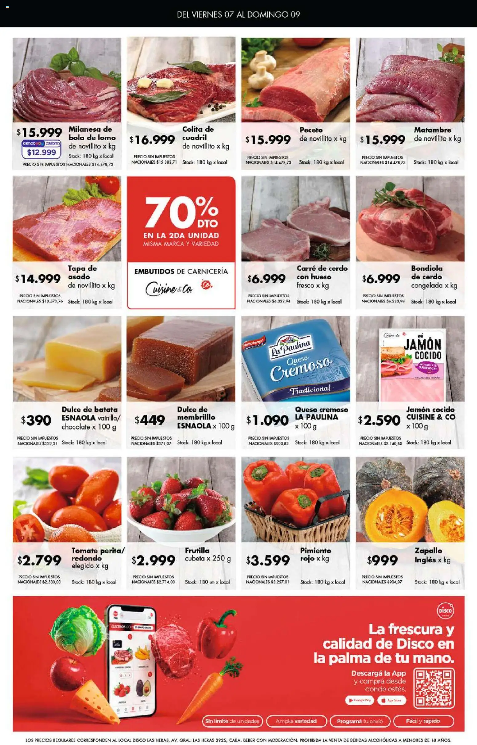 Disco - Ofertas  Bs. As. y Santa Fé │ válido desde el 07/08/2026 | Página: 8 | Productos: Bebidas, Jamón cocido, Dulce, Cerdo