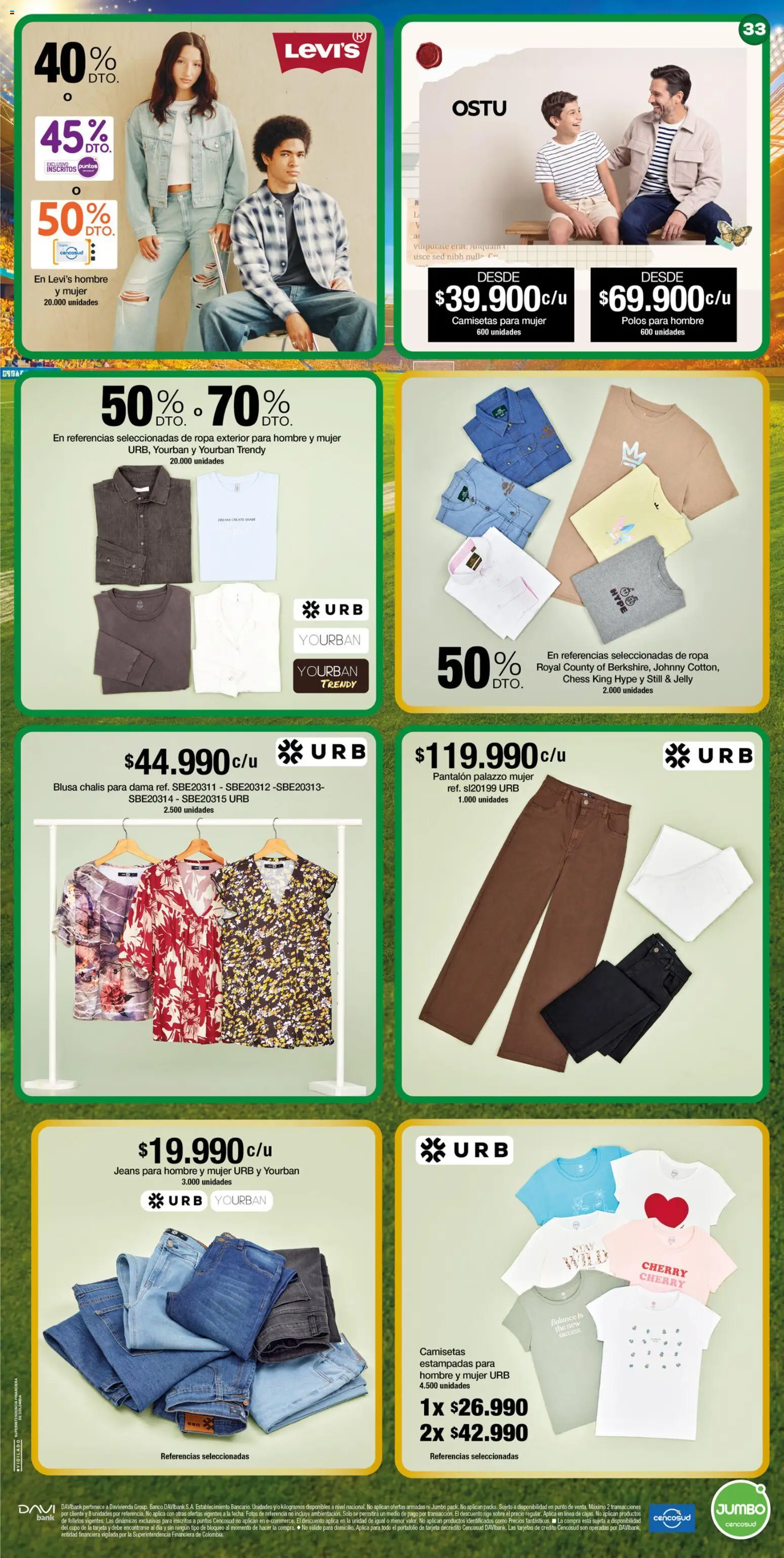 Jumbo revista - valida desde el 25/06/2026 | Página: 33 | Productos: Banco, Sobre, Ropa, Blusa