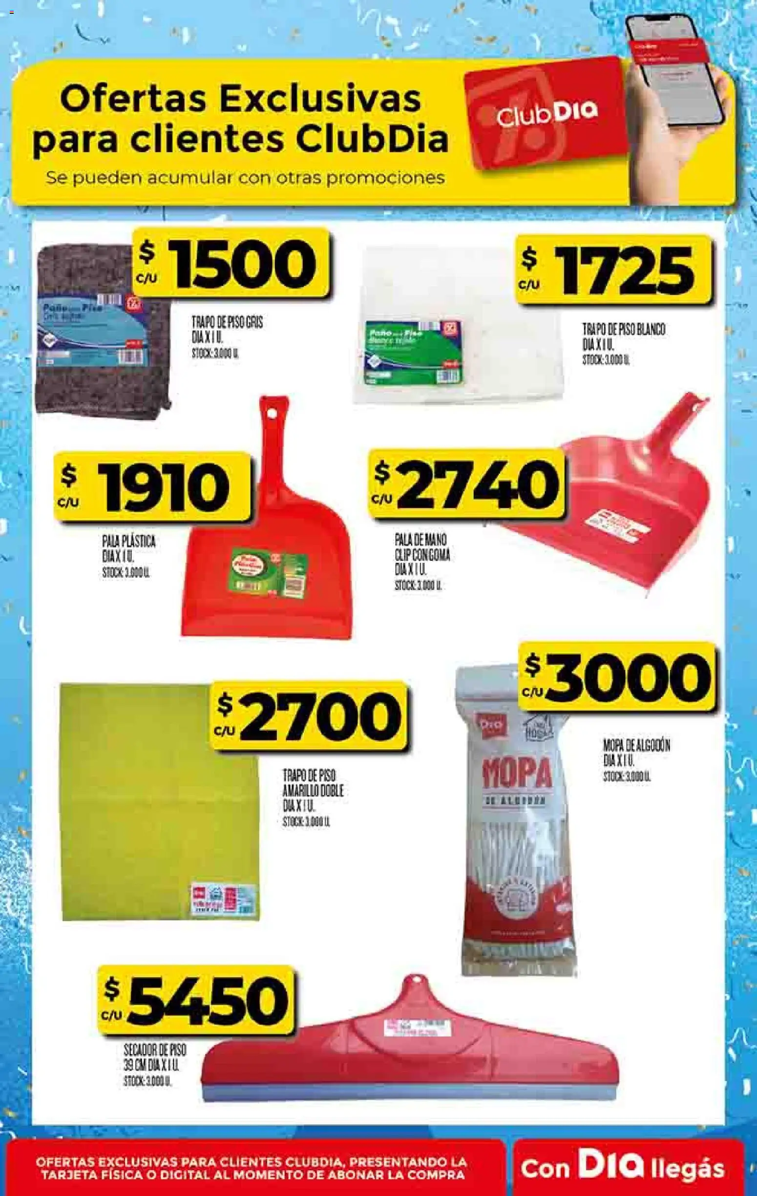 Supermercado DIA Ofertas │ válido desde el 17.06.2026 | Página: 30 | Productos: Trapo de piso, Algodón, Mopa, Pala