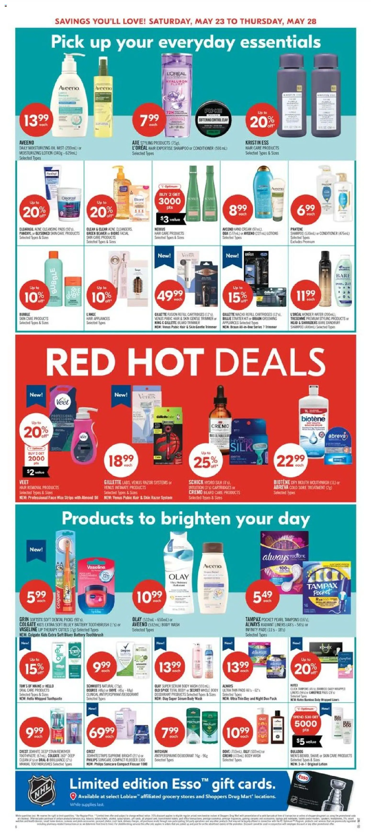 Shoppers flyer valid from 22.05.2026 | Page: 8 | Products: Shampoo, Hand cream, Antiperspirant, Stain remover