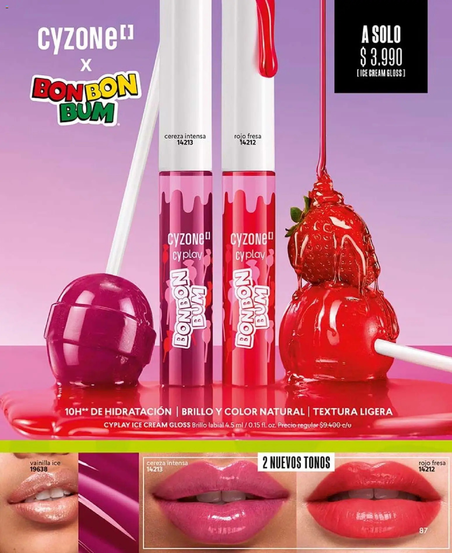 Catálogo CyZone Campaña 15 │ válido desde el 06.09.2026 | Página: 99 | Productos: Brillo, Vainilla, Labial