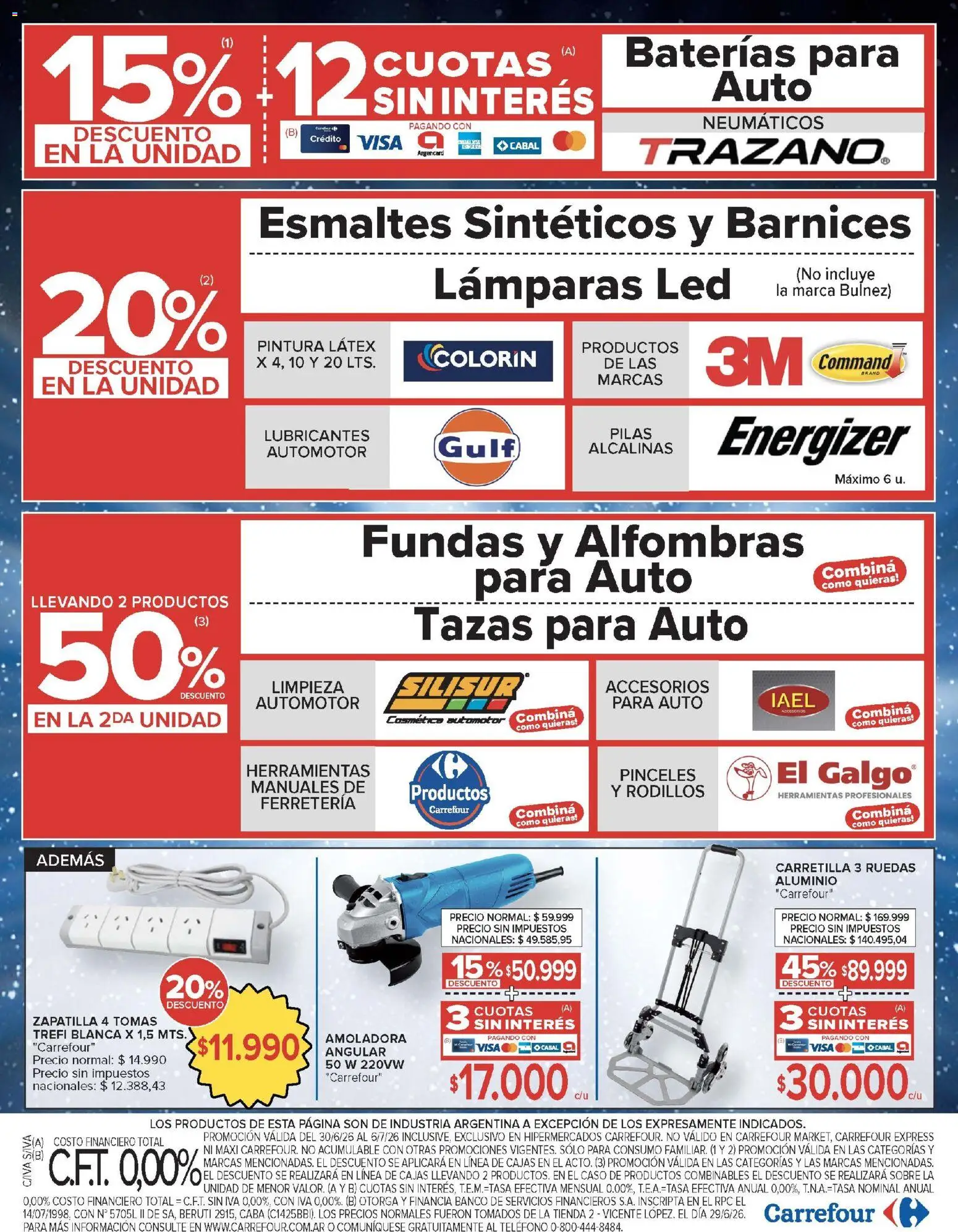 Carrefour - Carrefour Hiper │ válido desde el 30/06/2026 | Página: 22 | Productos: Neumáticos, Amoladora, Sobre, Pilas