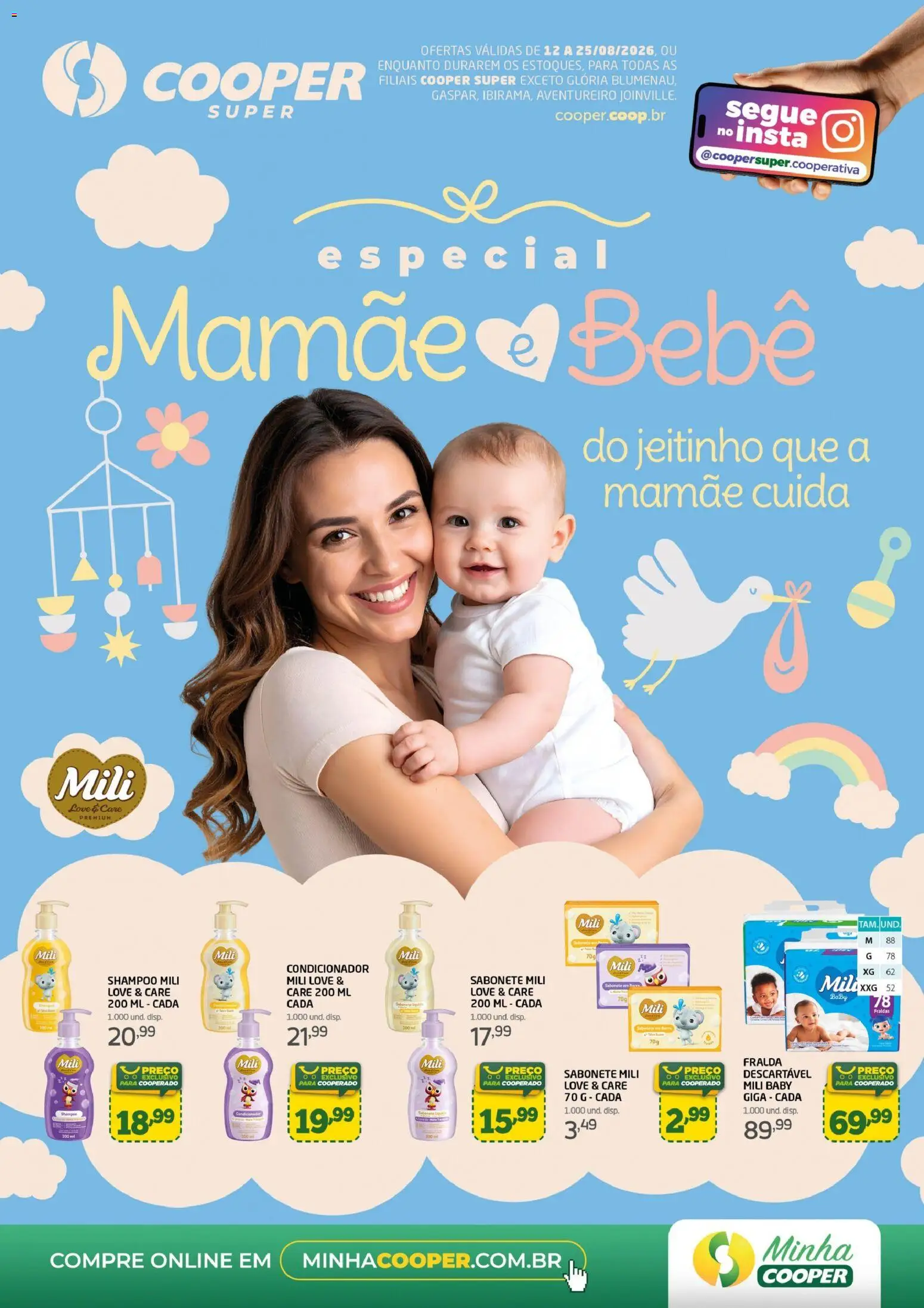 Cooper Folheto - válido de 12/08/2026 | Página: 1 | Produtos: Shampoo, Condicionador, Sabonete, Fraldas