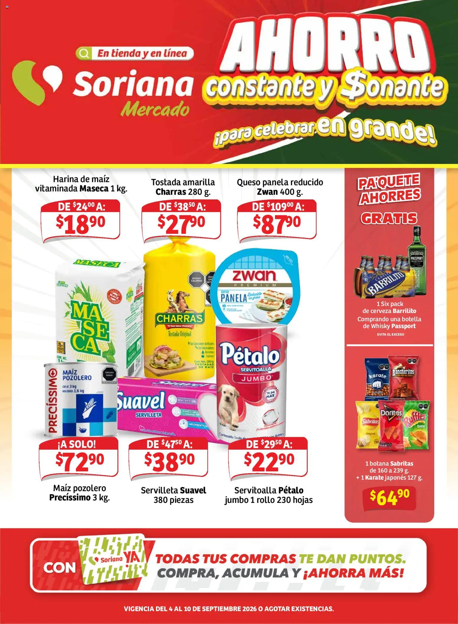 Nuevas ofertas de Soriana válidas en toda la República Mexicana desde el 04/09/2026. ¡Encuentra las mejores ofertas en Soriana Ahorro constante y sonante Mercado Nacional! | Página: 1