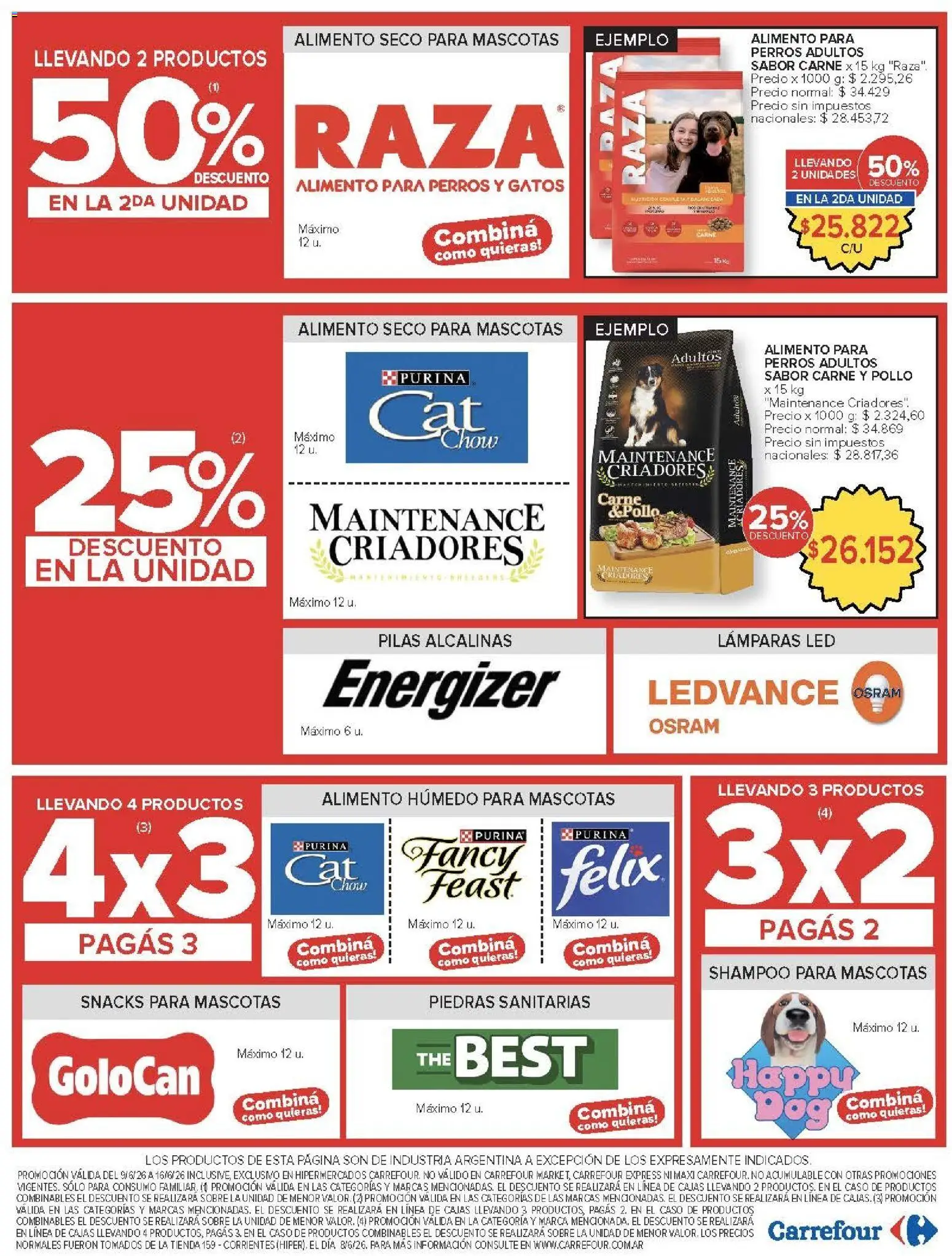 Carrefour ofertas │ válido desde el 09.06.2026 | Página: 27 | Productos: Sobre, Pilas, Pollo, Shampoo