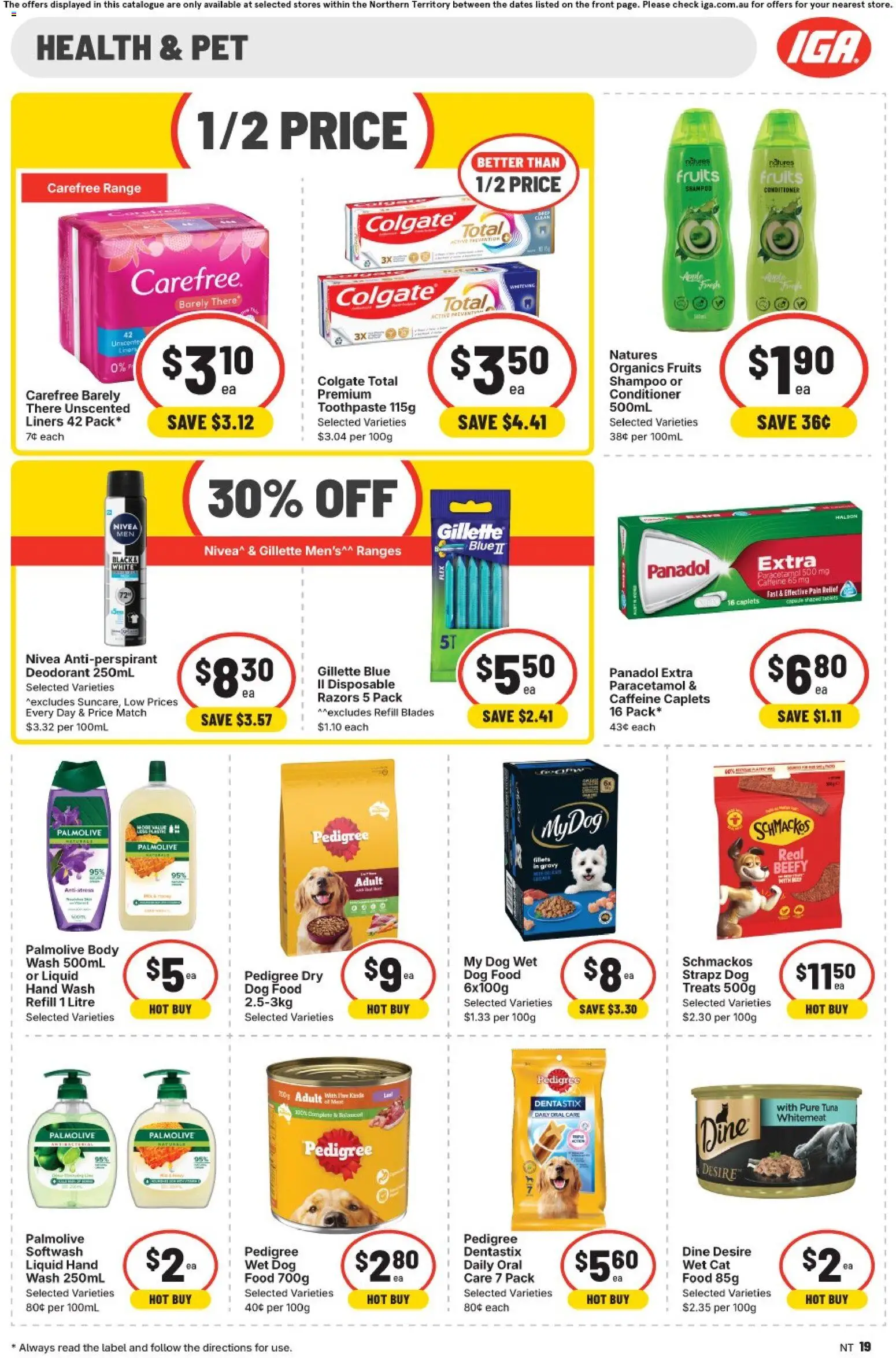 IGA catalogue - valid from 08/07/2026 | Page: 15 | Products: Shampoo, Toothpaste, Pain relief, Hand wash