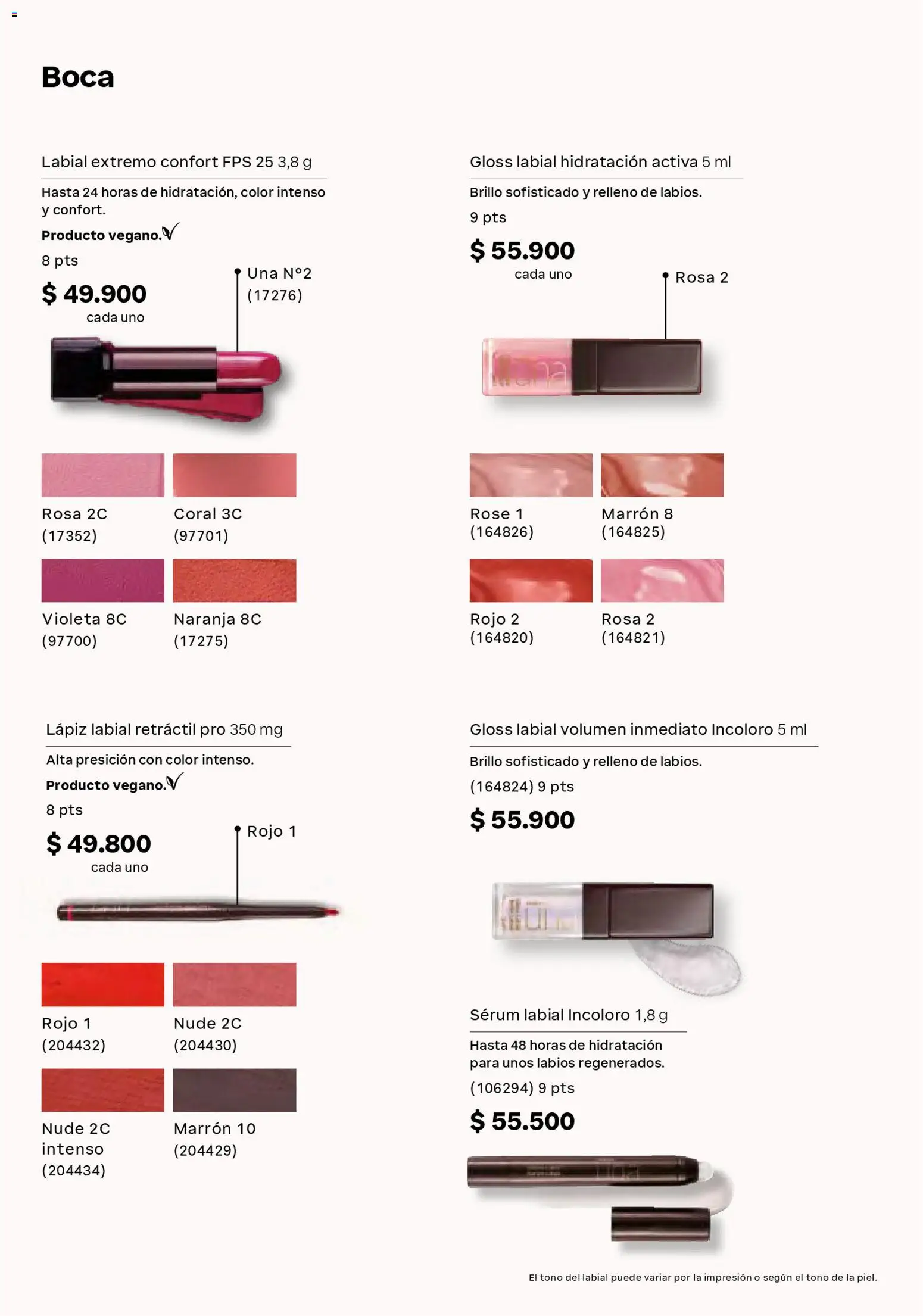 Natura revista - valida desde el 08.04.2026 | Página: 98 | Productos: Serum, Brillo, Lápiz labial