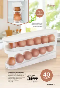 Vista previa Tupperware Folleto válido desde el 28.04.2026 | Página: 78 | Productos: Organizador, Estantes, Heladera, Huevos