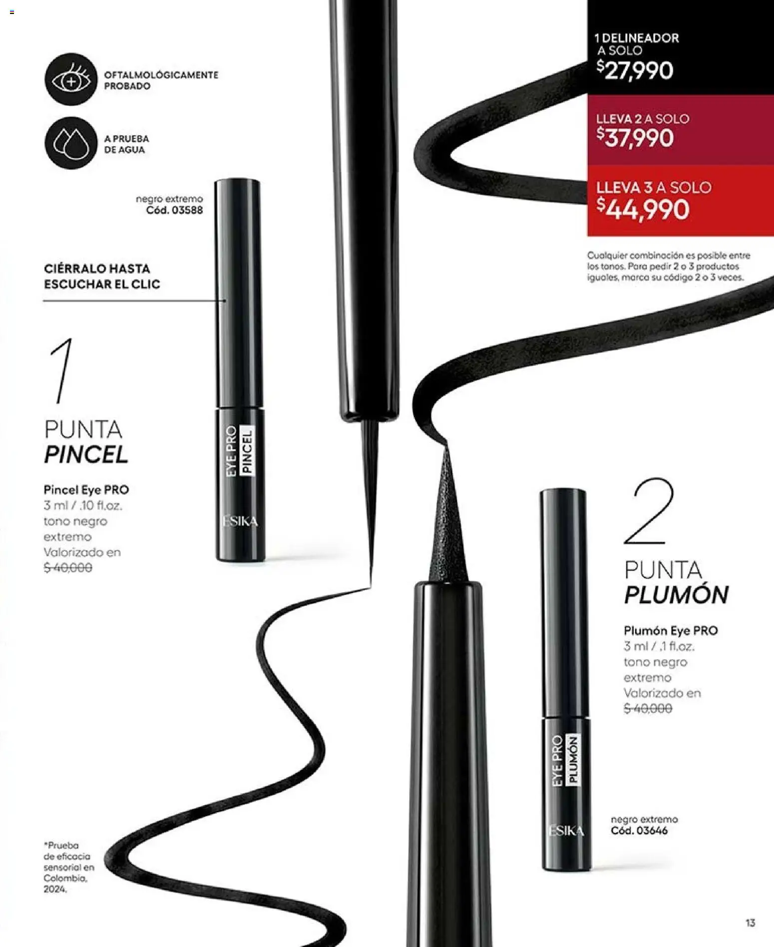 Ésika revista - valida desde el 07/09/2026 | Página: 15 | Productos: Agua, Delineador, Combinación