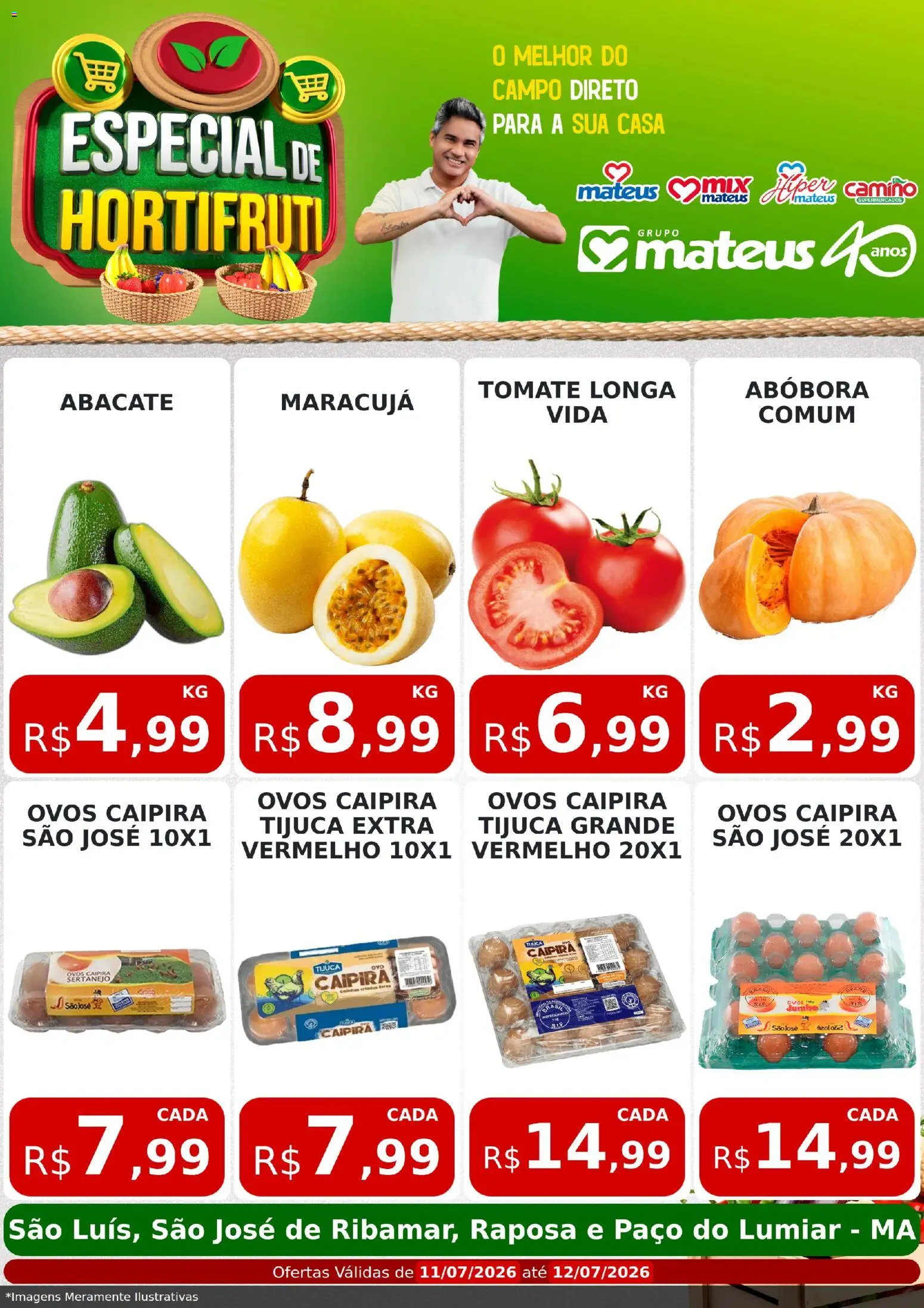 Mateus Folheto - válido de 11/07/2026 | Página: 2 | Produtos: Maracujá, Abóbora, Ovos