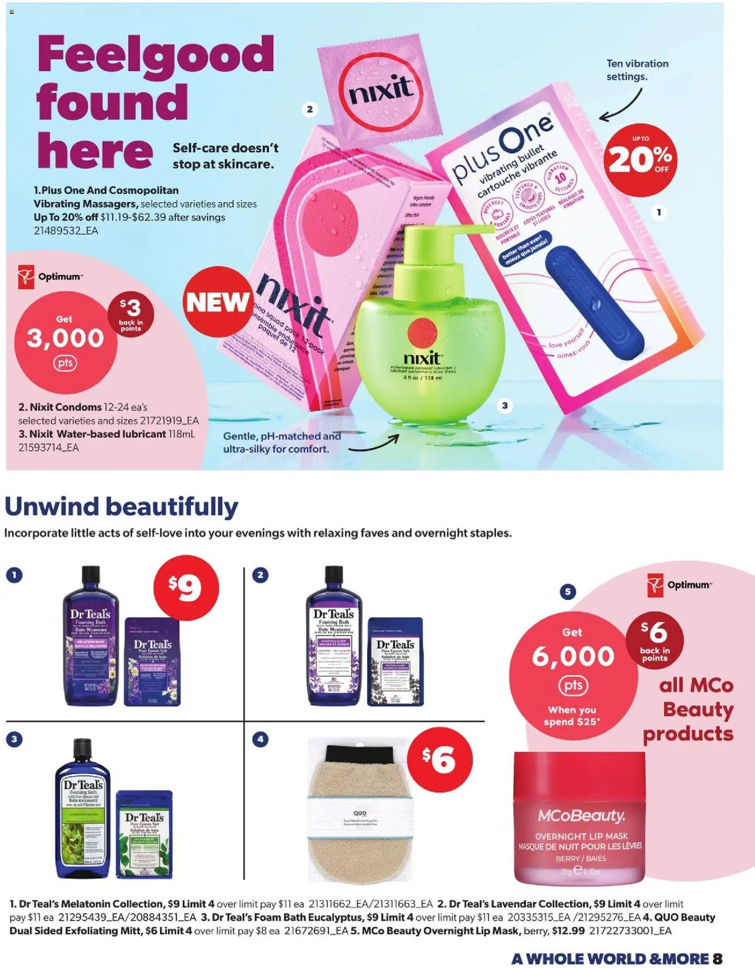 Real Canadian Superstore flyer valid from Oct 1, 2026 | Page: 8 | Products: Lubricant, Foam, Salt, Bath