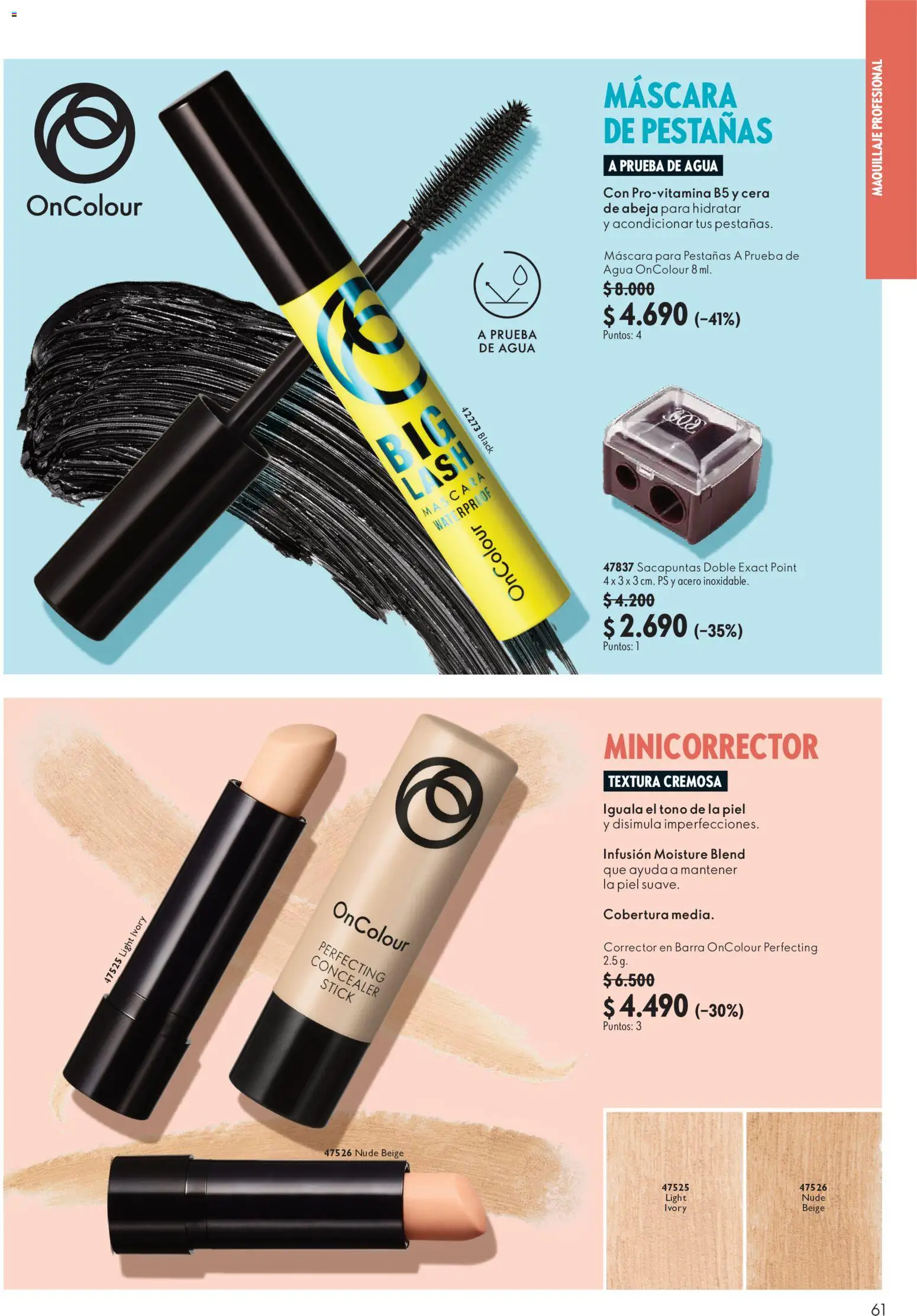 Oriflame Ofertas │ válido desde el 21.08.2026 | Página: 61 | Productos: Cera, Maquillaje, Máscara, Corrector