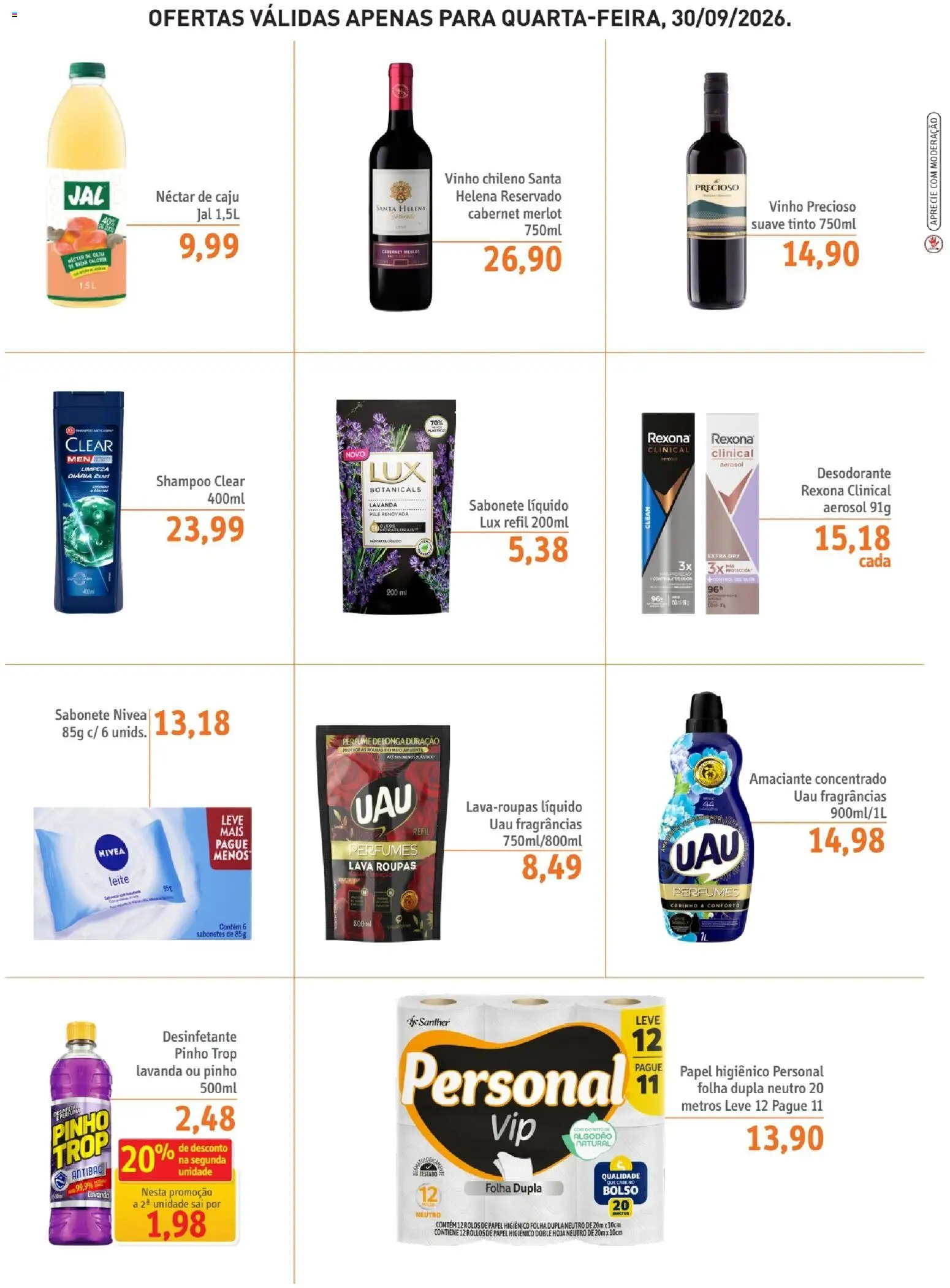 Sonda Folheto - válido de 30/09/2026 | Página: 3 | Produtos: Vinho, Sabonete, Perfumes, Sabonete líquido