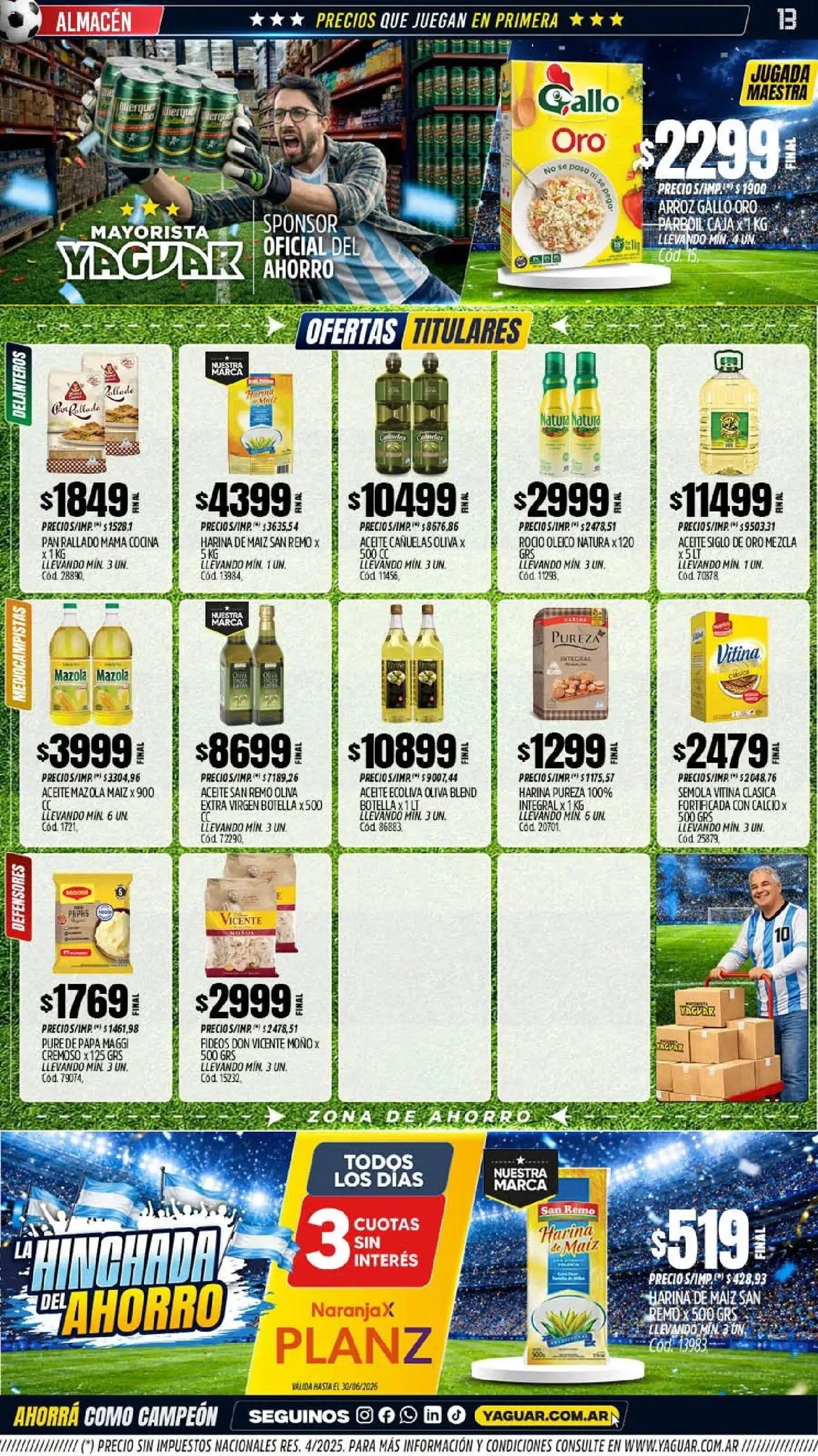 Yaguar - Oferta Semanal Chaco │ válido desde el 01.06.2026 | Página: 12 | Productos: Botella, Papa, Aceite, Pan