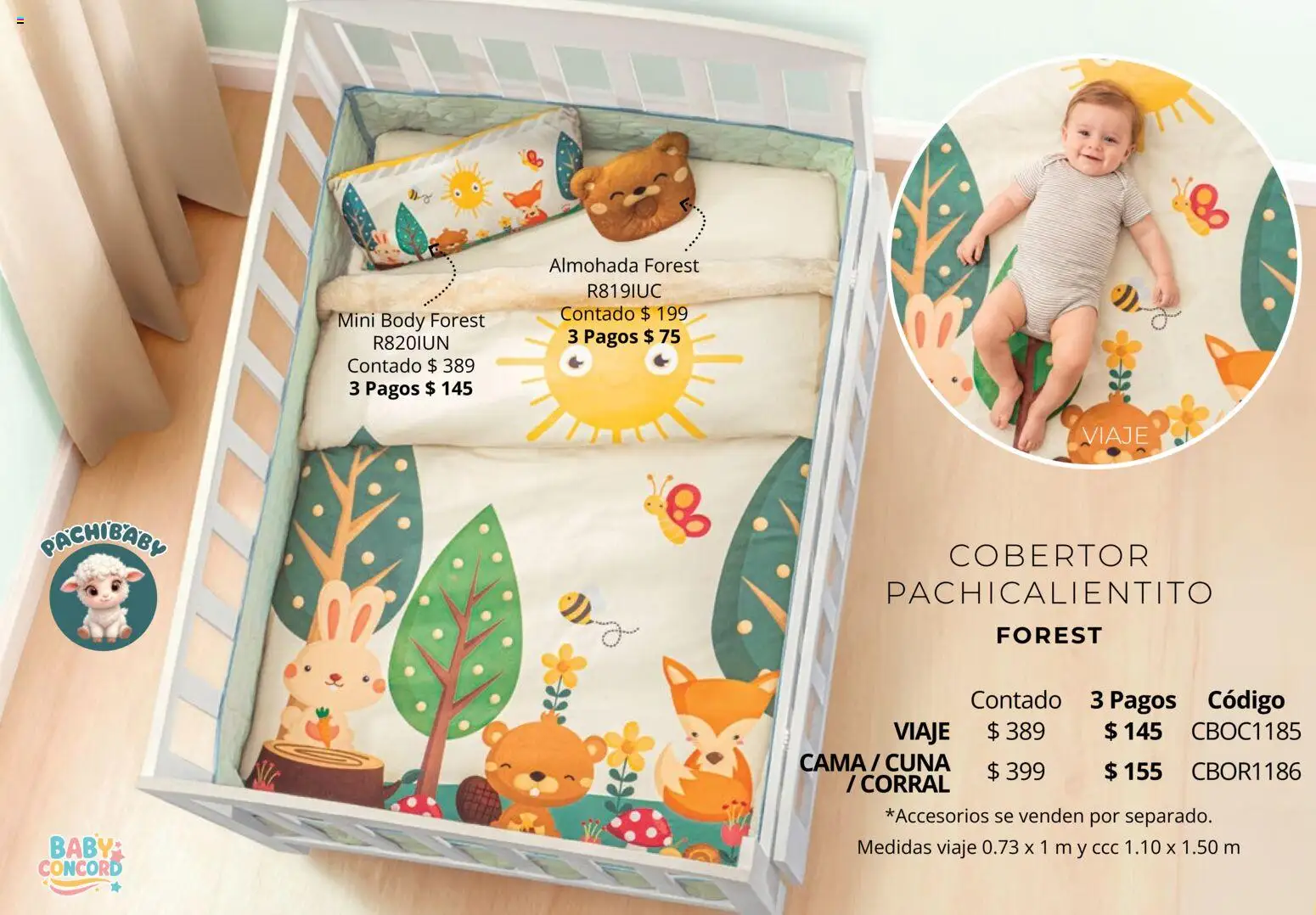 Nuevas ofertas de Colchas Concord válidas en toda la República Mexicana desde el 01.05.2026. ¡Encuentra las mejores ofertas en Colchas Concord catálogo Baby! | Página: 43 | Productos: Cobertor, Cama, Body, Cuna