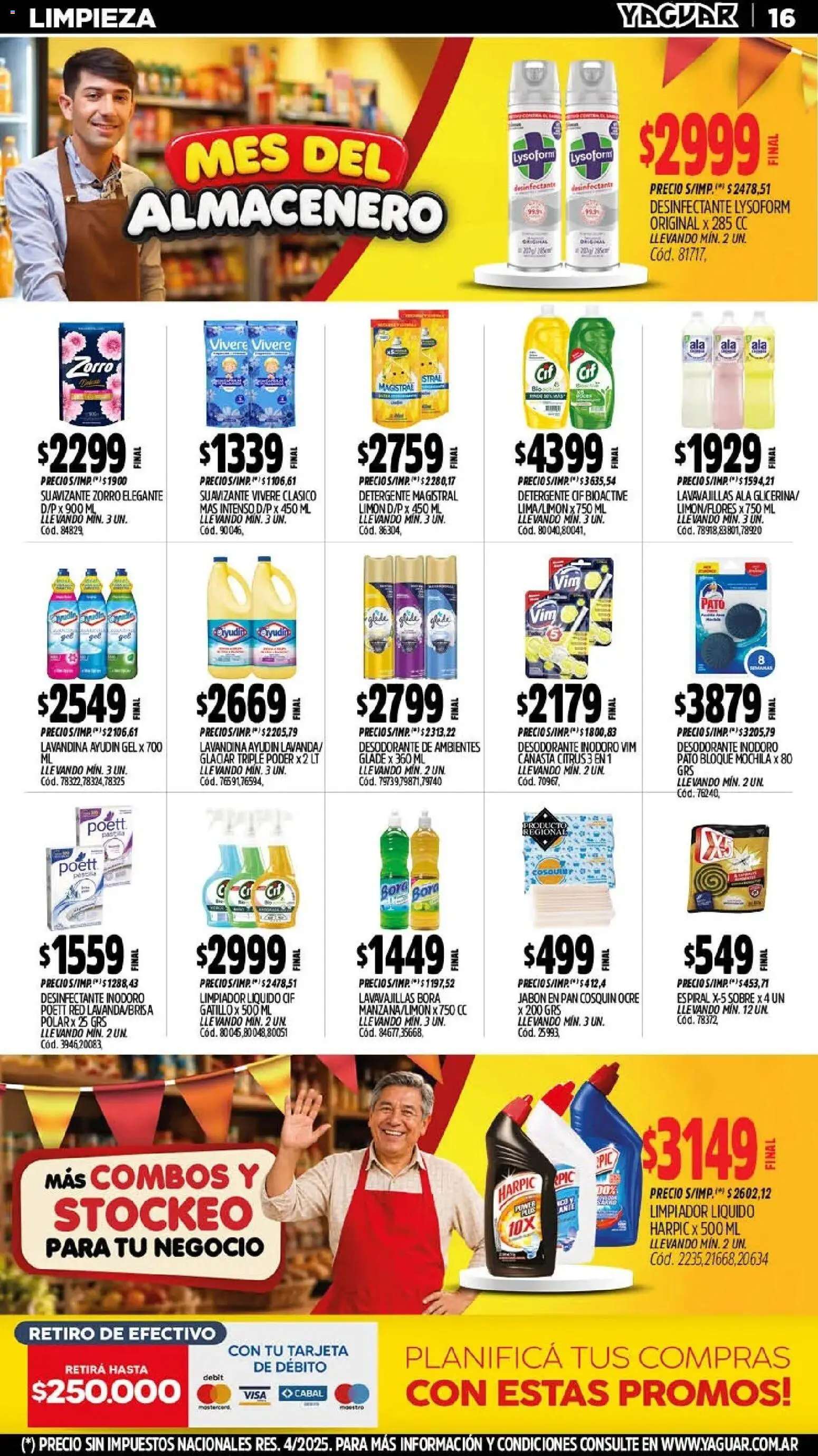 Yaguar - Oferta Semanal Salta │ válido desde el 21/09/2026 | Página: 17 | Productos: Lavandina, Lavavajillas, Sobre, Suavizante