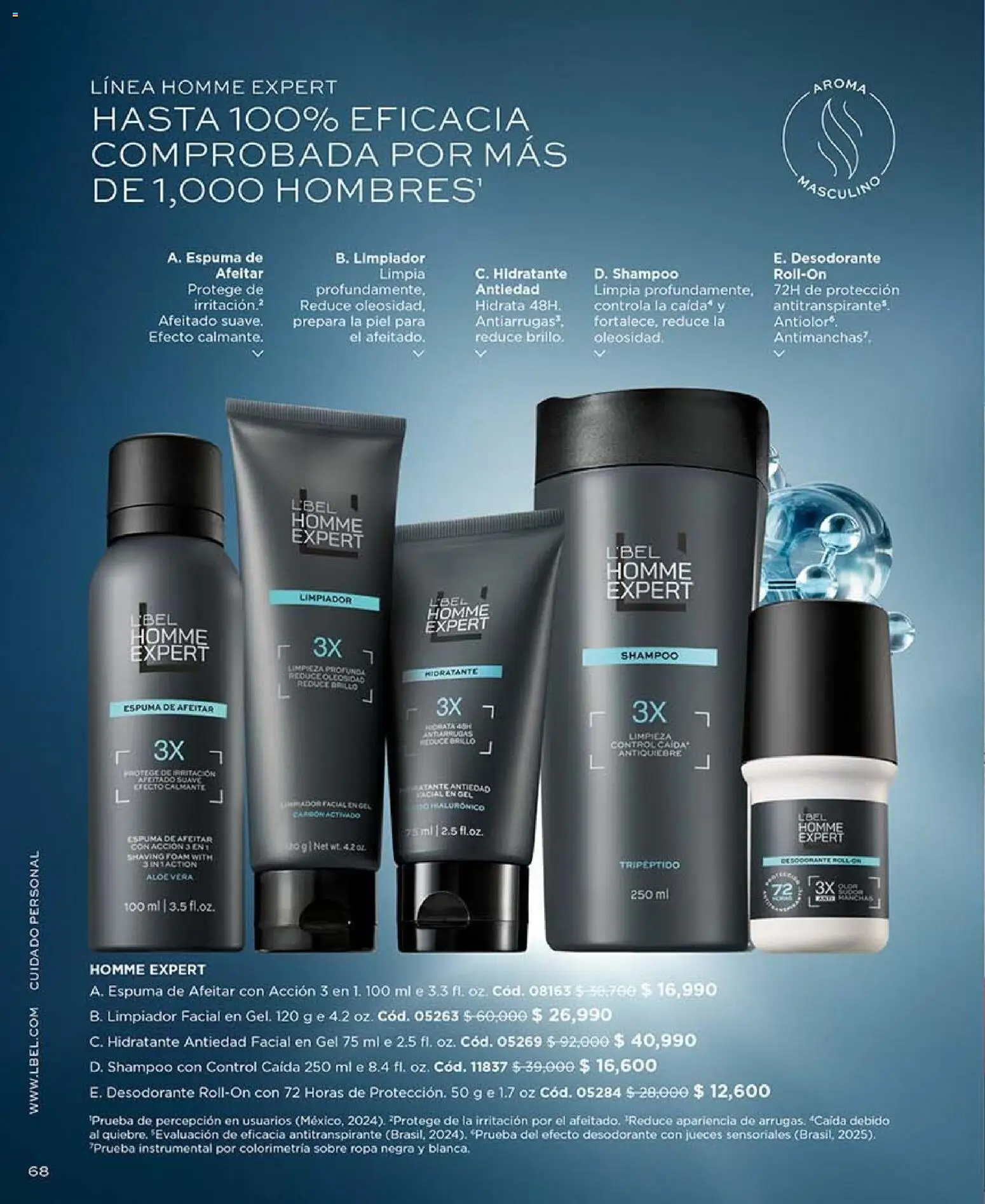 L'Bel revista - valida desde el 30/10/2026 | Página: 68 | Productos: Shampoo, Sobre, Antitranspirante, Ropa