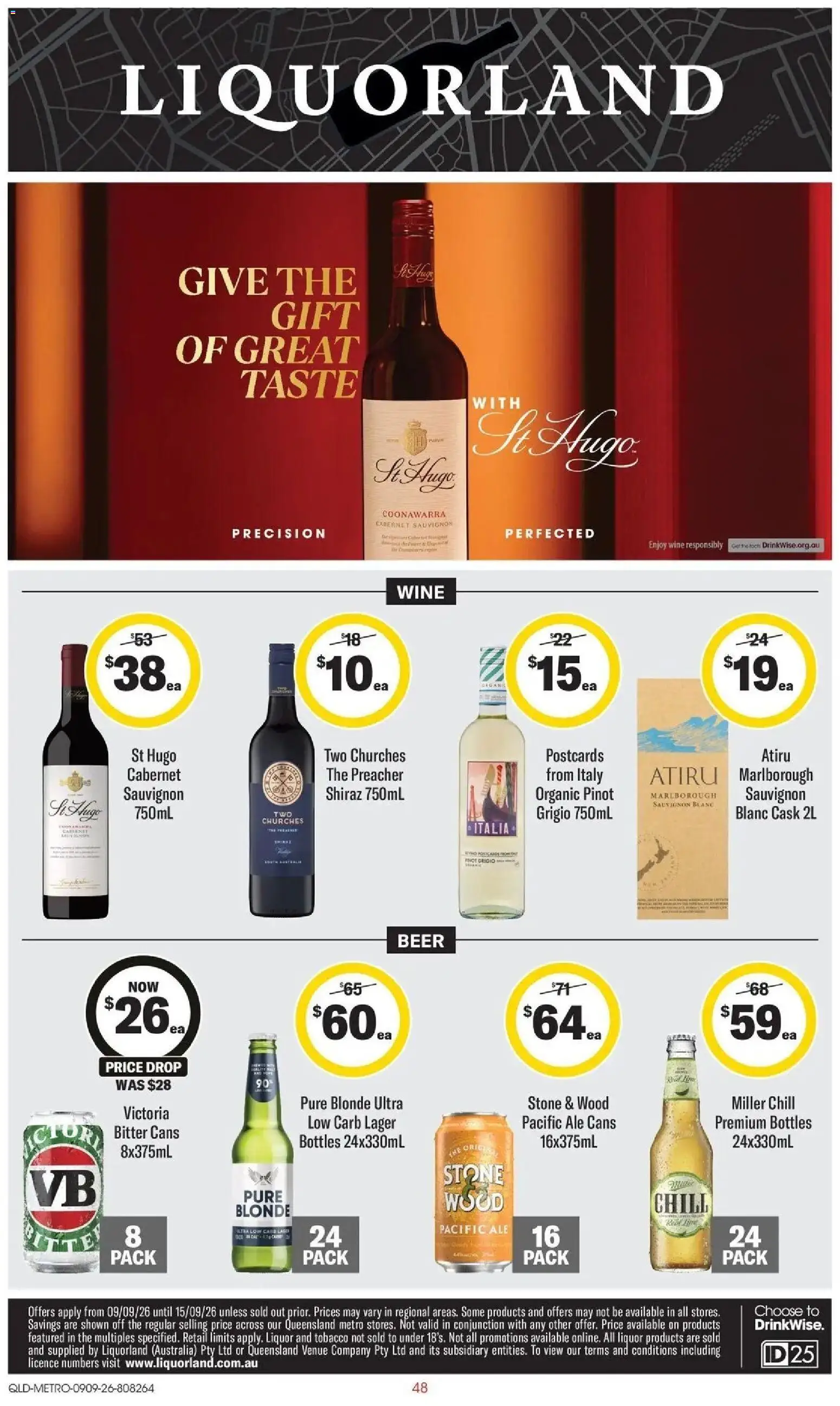 ﻿Coles catalogue valid from 09/09/2026 > Online Australia | Page: 48 | Products: Wine, Beer, Wood