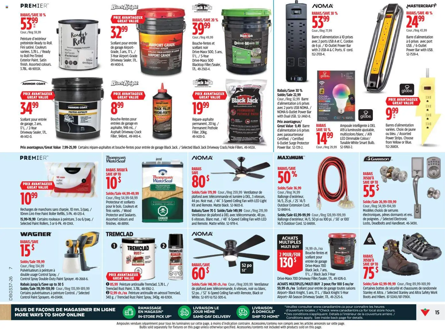 Canadian Tire flyer valid from Sep 10, 2026 | Page: 15 | Products: Boots, Fan, LED light