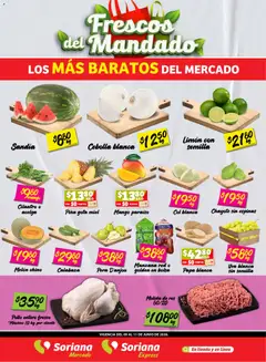 Vista previa de Soriana Frescos del Mandado Mercado: Ver, Tab, Chis, Camp, Yuc, Q. Roo, Tlax, Pue y Oax, nuevo folleto de la tienda, válido en México a partir del 09.06.2026