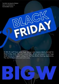 Preview of Big W Black Friday Notice - valid from 19/10/2026