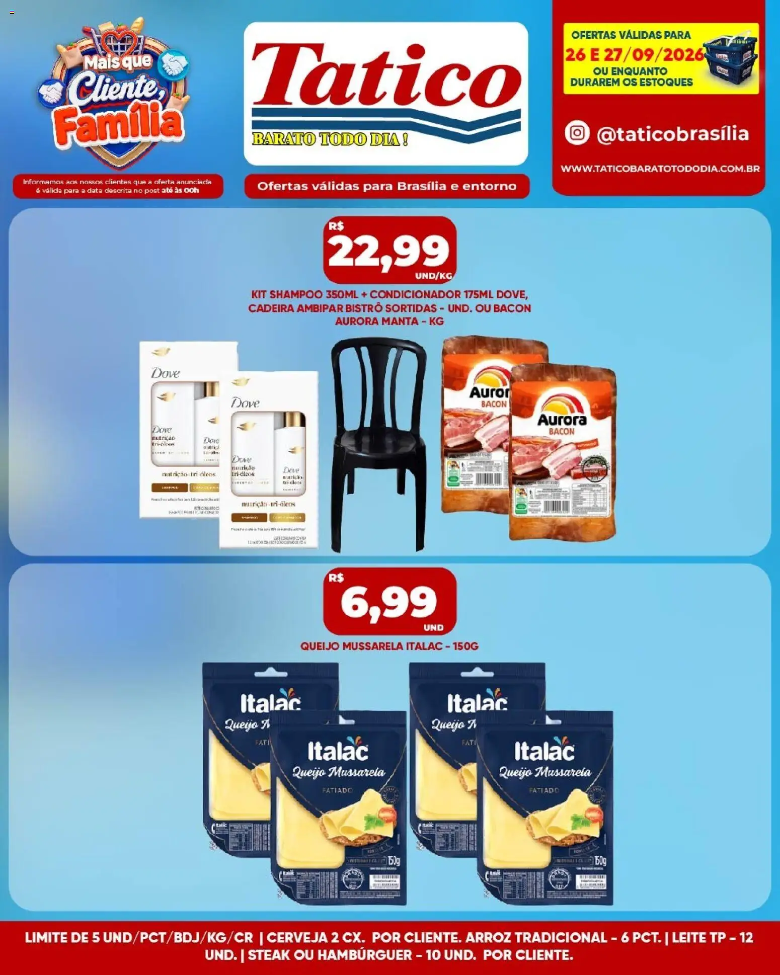 Tatico Folheto - válido de 28/09/2026 | Página: 24 | Produtos: Shampoo, Cadeira, Cerveja, Bacon