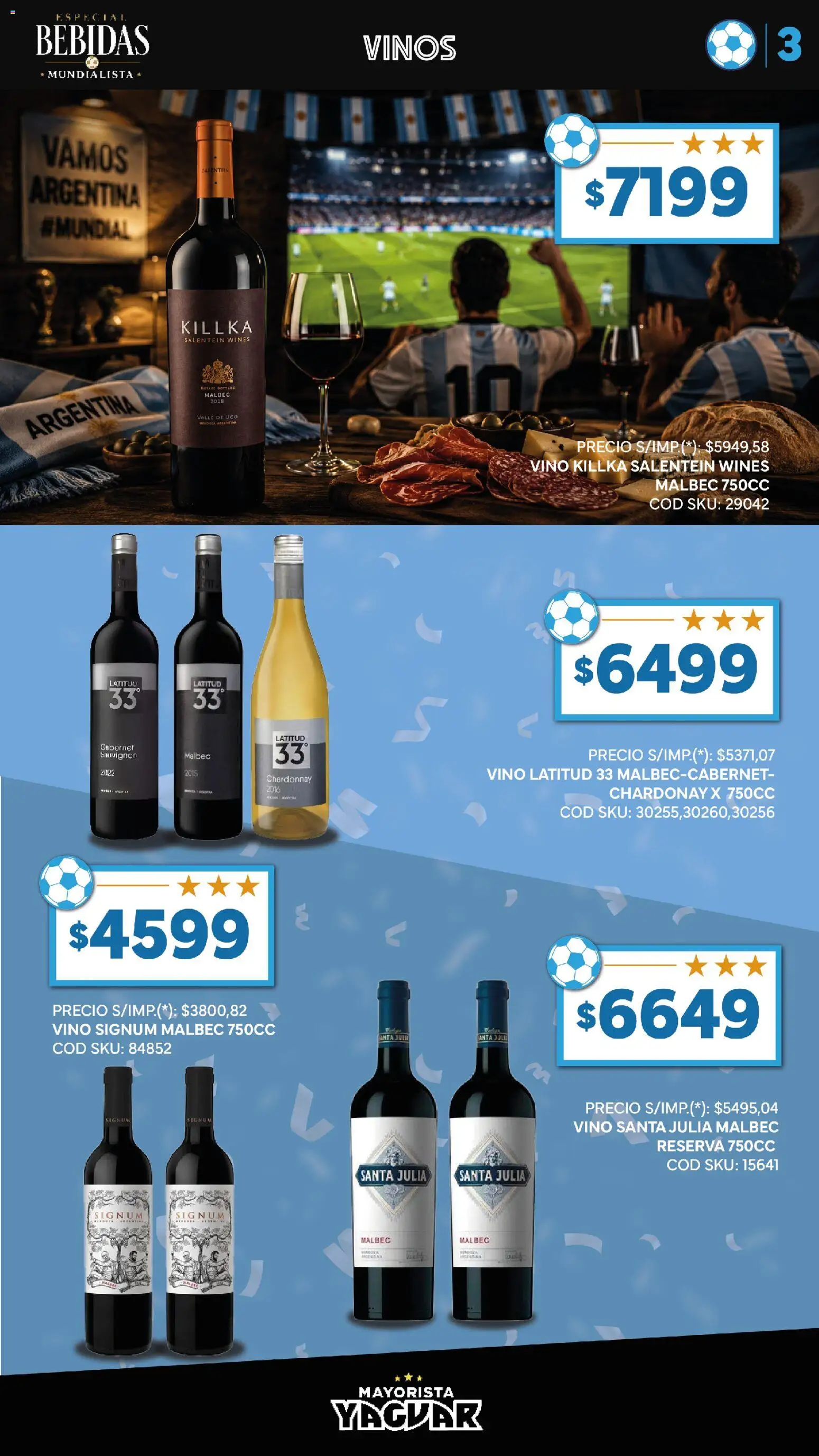 Yaguar - Especial Bebidas Mundialistas Parque Chacabuco │ válido desde el 03/07/2026 | Página: 3 | Productos: Vino