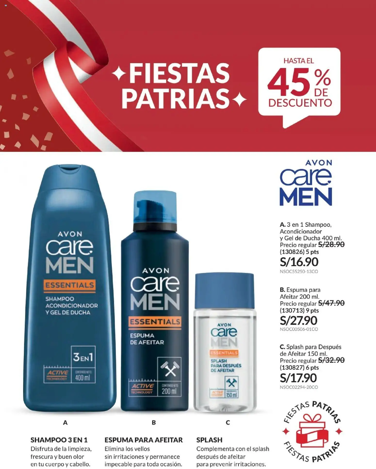 Catálogo Avon válido desde 01/07/2026 | Página: 151 | Productos: Shampoo, Acondicionador, Gel de ducha, Ducha