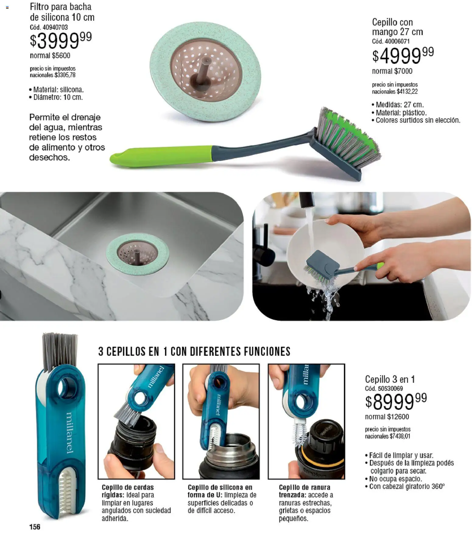 Millanel - Catálogo │ válido desde el 30/03/2026 | Página: 156 | Productos: Bacha, Cepillo, Mango