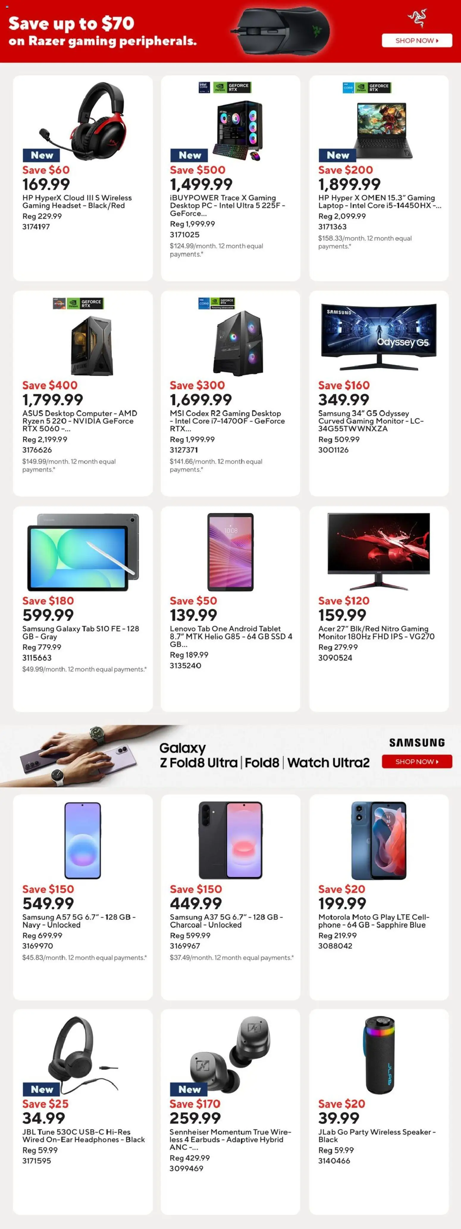 Staples flyer valid from Sep 4, 2026 | Page: 13 | Products: Phone, Headphones, Laptop, Charcoal