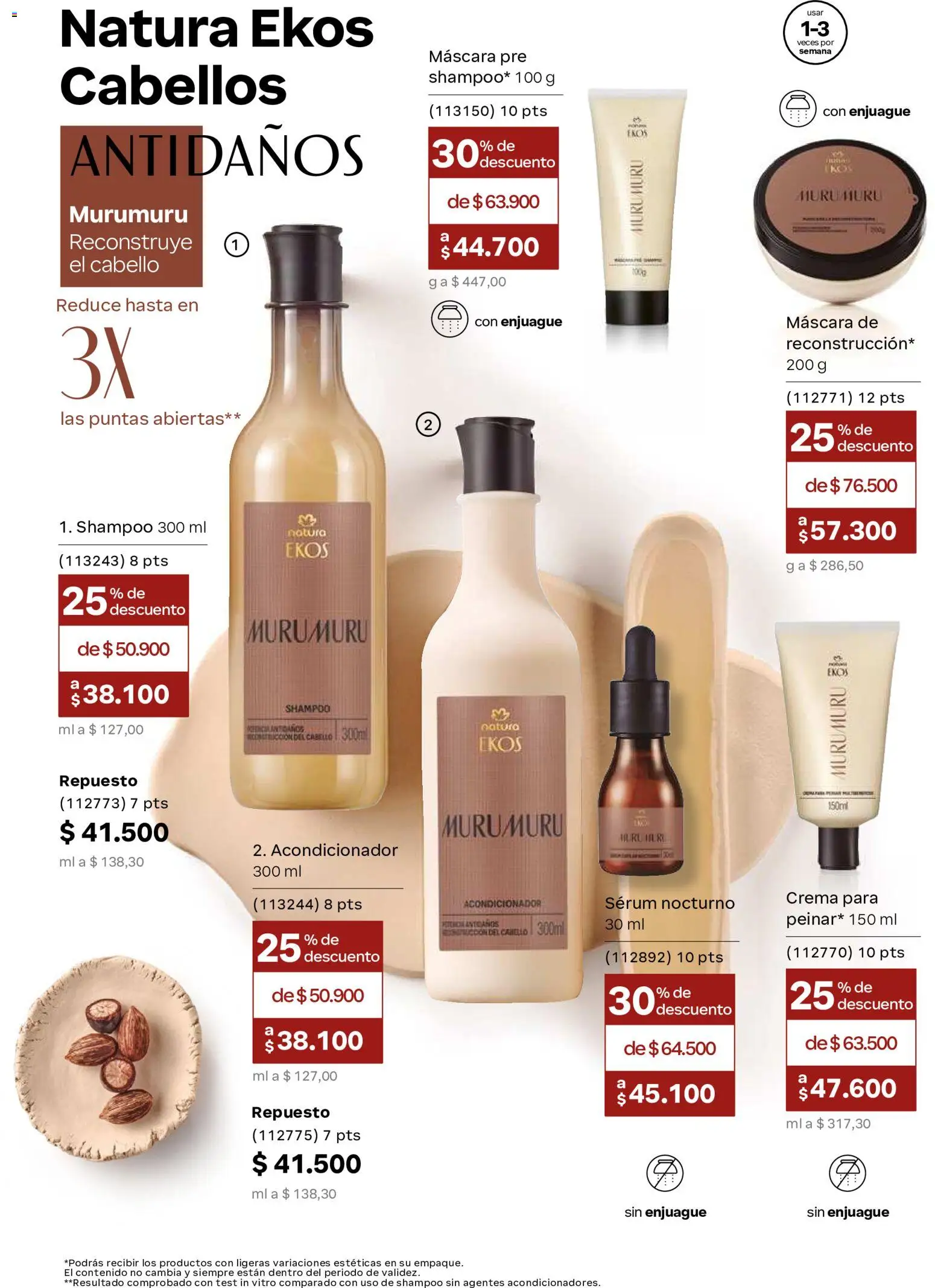Natura revista - valida desde el 11.06.2026 | Página: 152 | Productos: Crema, Serum, Shampoo, Acondicionador