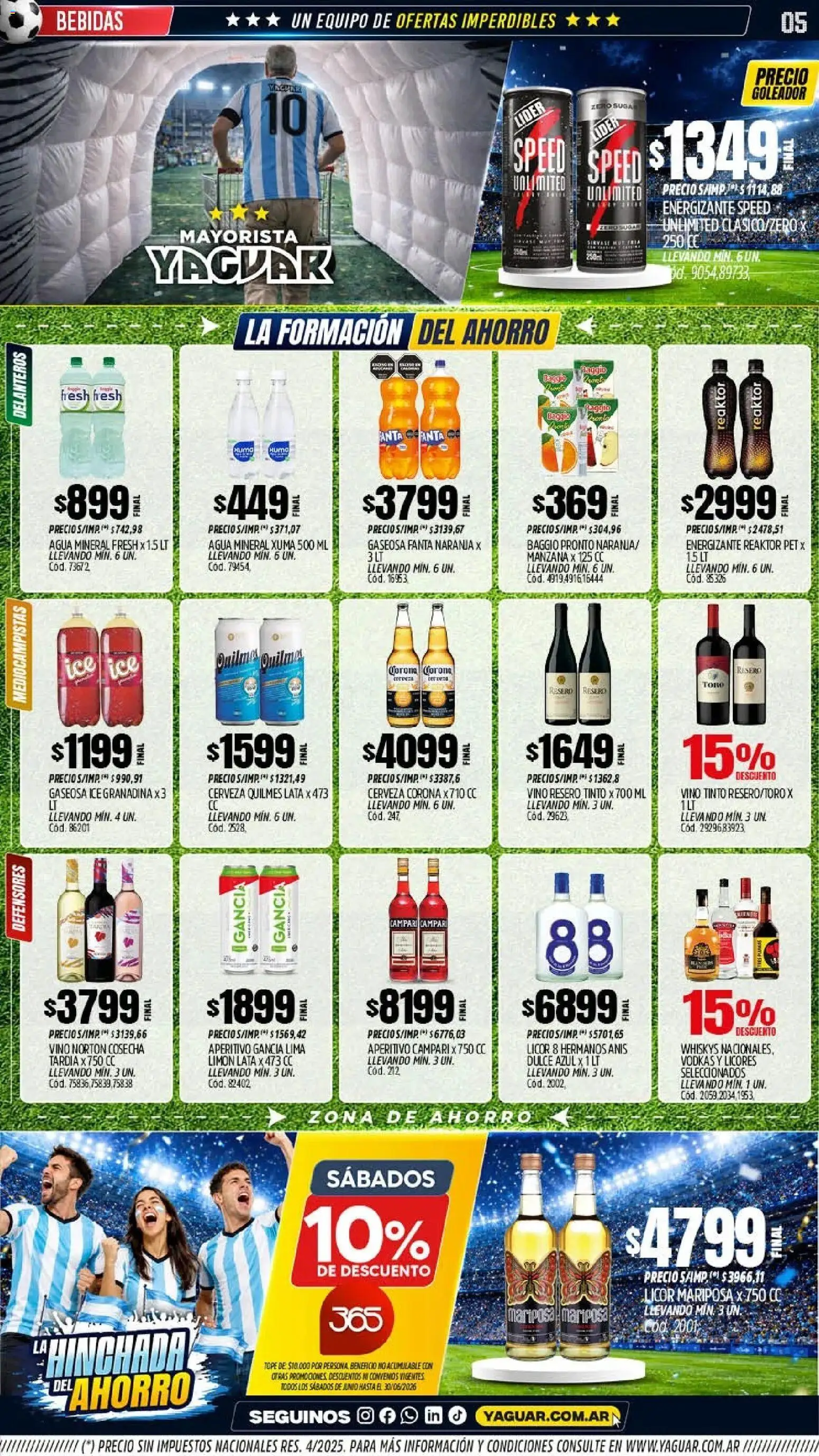 Yaguar - Oferta Semanal Jujuy │ válido desde el 15/06/2026 | Página: 4 | Productos: Gaseosa, Lima, Manzana, Limón