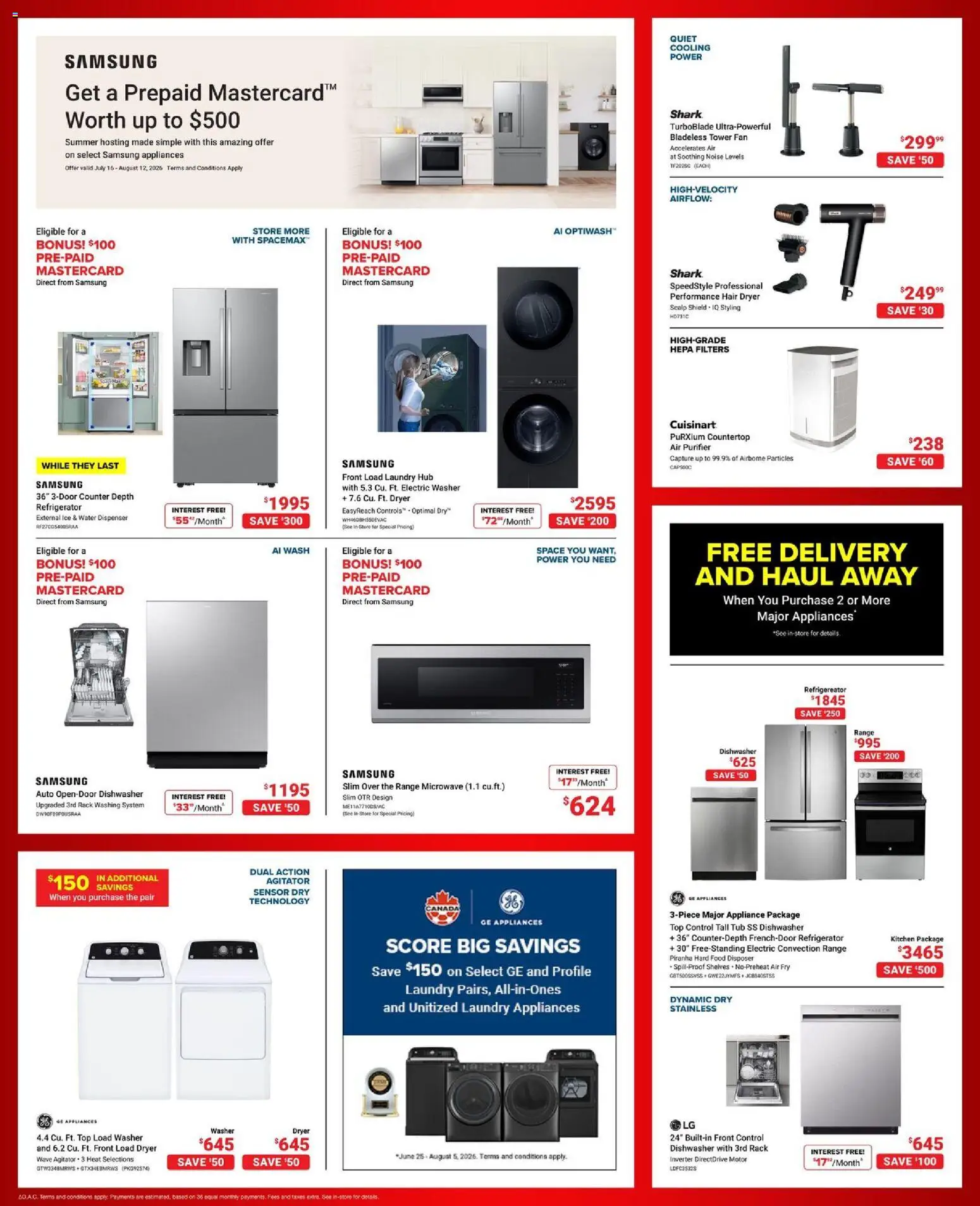 Visions flyer valid from Jul 17, 2026 | Page: 4 | Products: Refrigerator, Dryer, Air purifier, Hair dryer