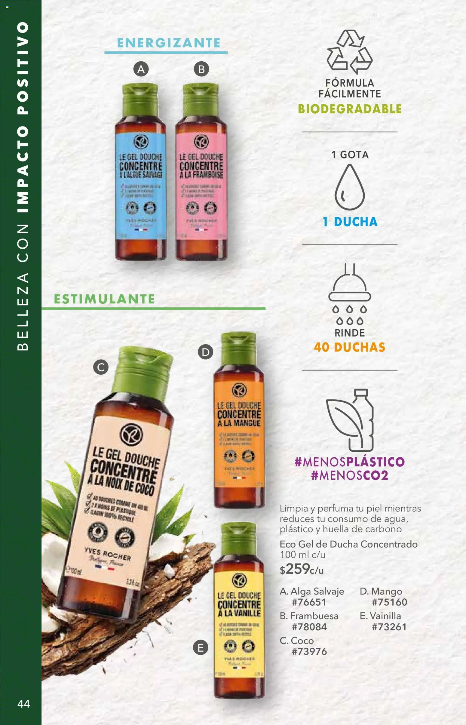 Nuevas ofertas de Yves Rocher válidas en toda la República Mexicana desde el 25/08/2026. ¡Encuentra las mejores ofertas en Yves Rocher campaña 12 2026! | Página: 44 | Productos: Mango, Gel de ducha