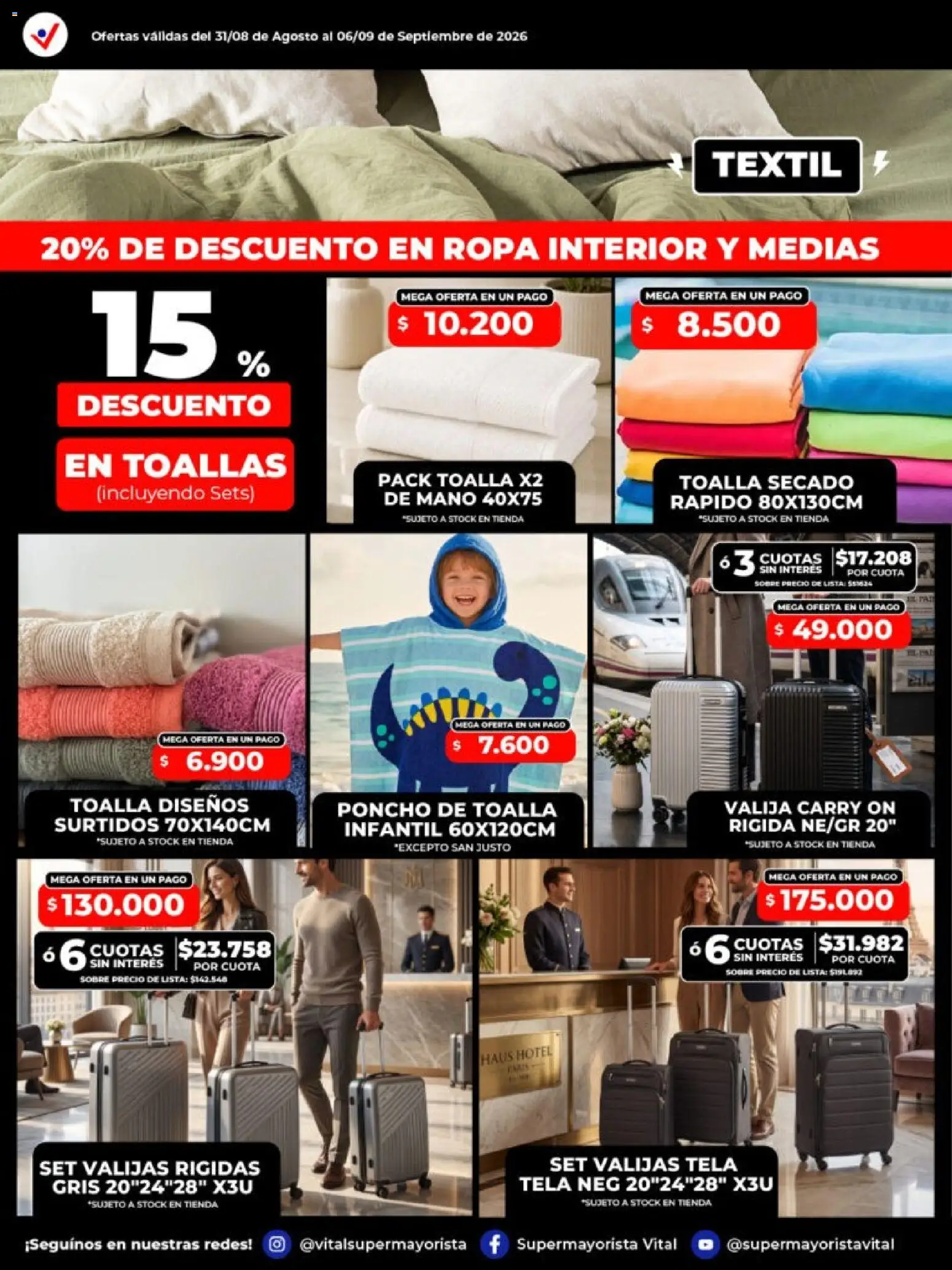 Vital - Especial de nonfood │ válido desde el 07/09/2026 | Página: 6 | Productos: Valija, Sobre, Ropa interior, Medias